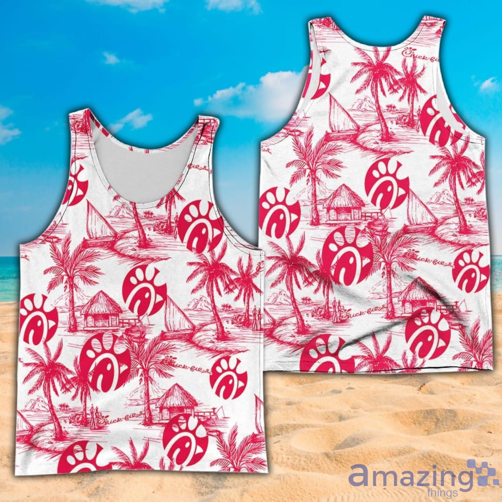Chick fil A Food Tropical Flower All Over Print 3D Shirt image Chick-fil-A Food Tropical Flower All Over Print 3D Shirt Product Photo 5