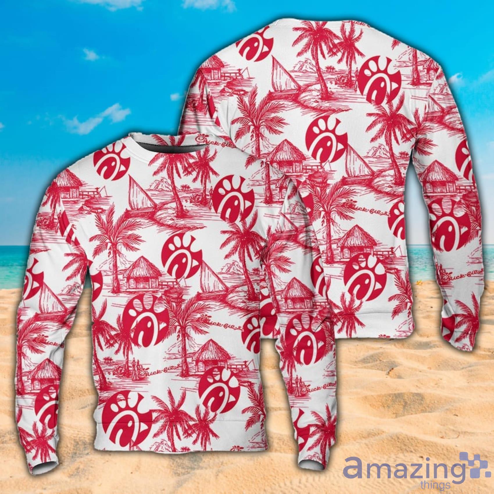 Chick fil A Food Tropical Flower All Over Print 3D Shirt image Chick-fil-A Food Tropical Flower All Over Print 3D Shirt Product Photo 6