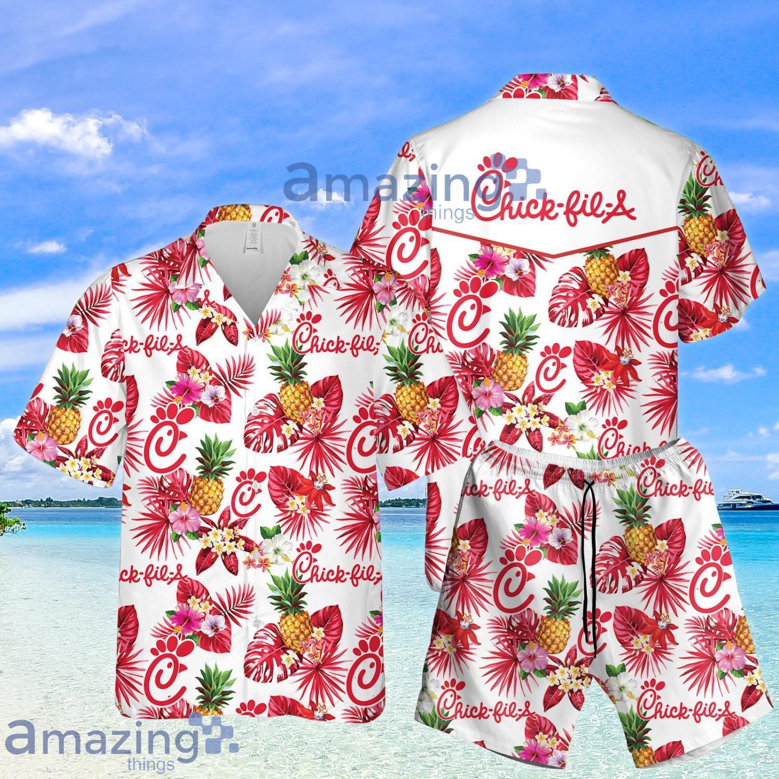 Chick-fil-A Pineapple Tropical Summer Set Hawaiian Shirt And Shorts Product Photo 1