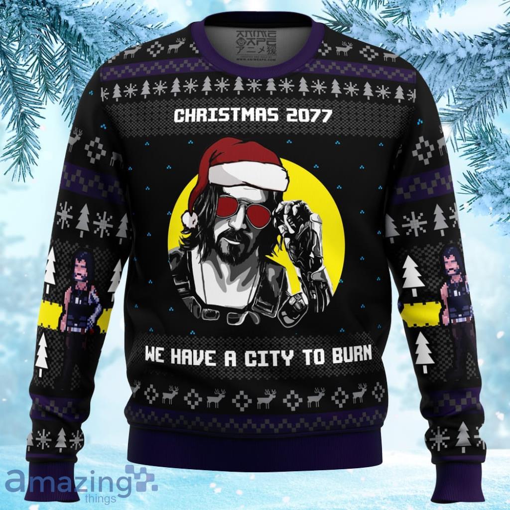 Christmas Cyberpunk 2077 Ugly Christmas Sweater - Christmas Cyberpunk 2077 Ugly Christmas Sweater