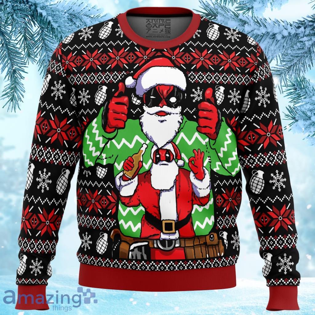 Christmas Deadpool Marvel Ugly Christmas Sweater 3D - Christmas Deadpool Marvel Ugly Christmas Sweater