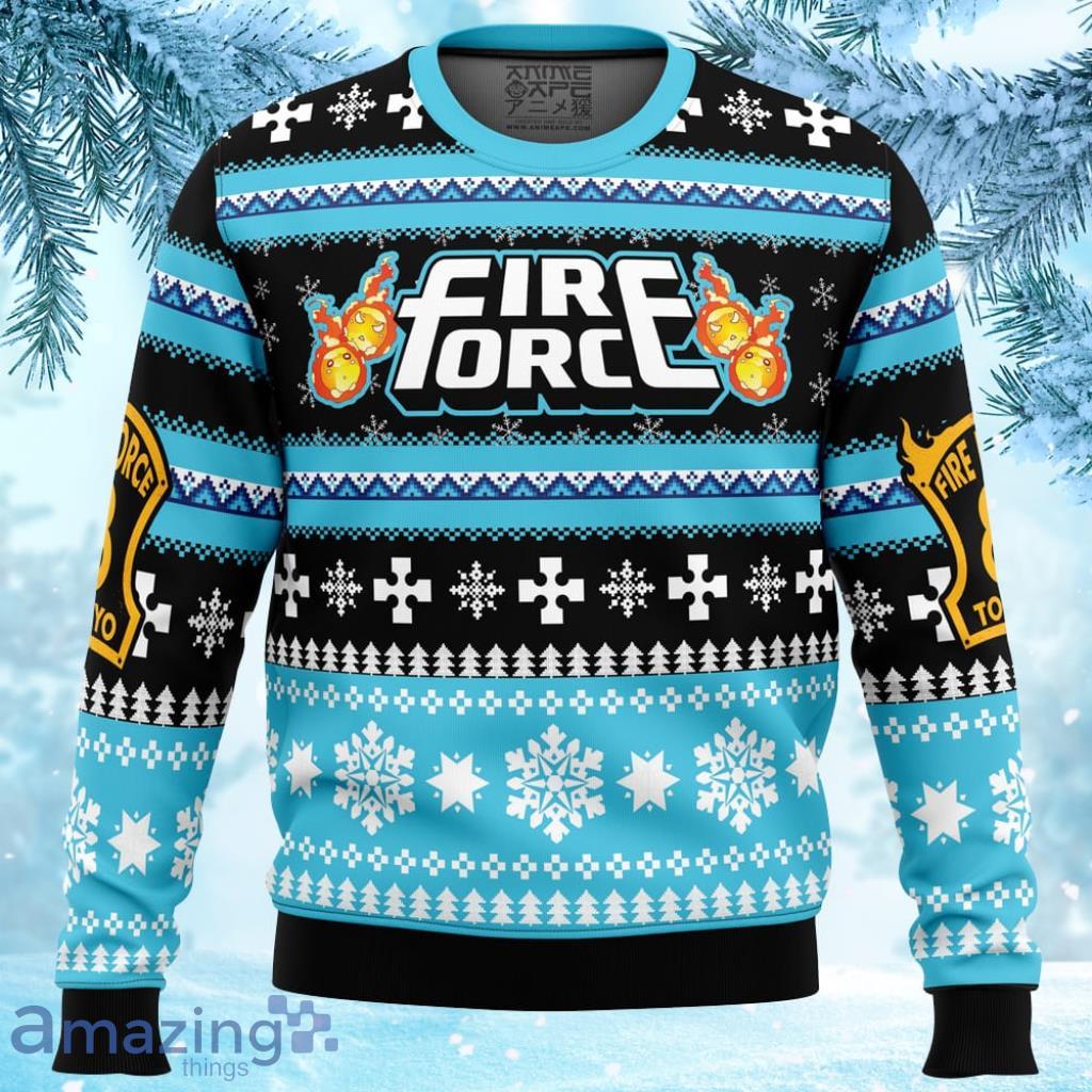 Christmas Flame Fire Force Ugly Christmas Sweater - Christmas Flame Fire Force Ugly Christmas Sweater
