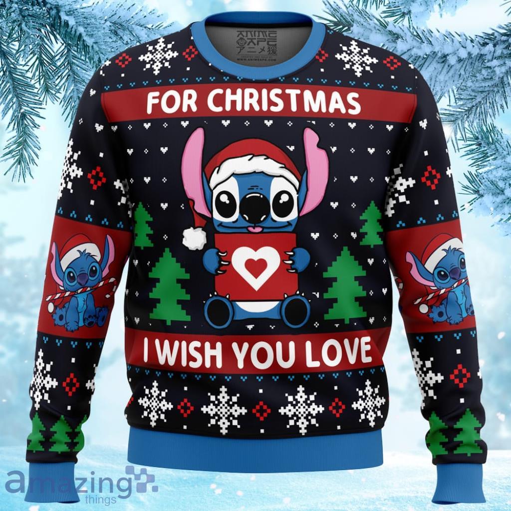 Christmas Love Stitch Ugly Christmas Sweater 3D - Christmas Love Stitch Ugly Christmas Sweater