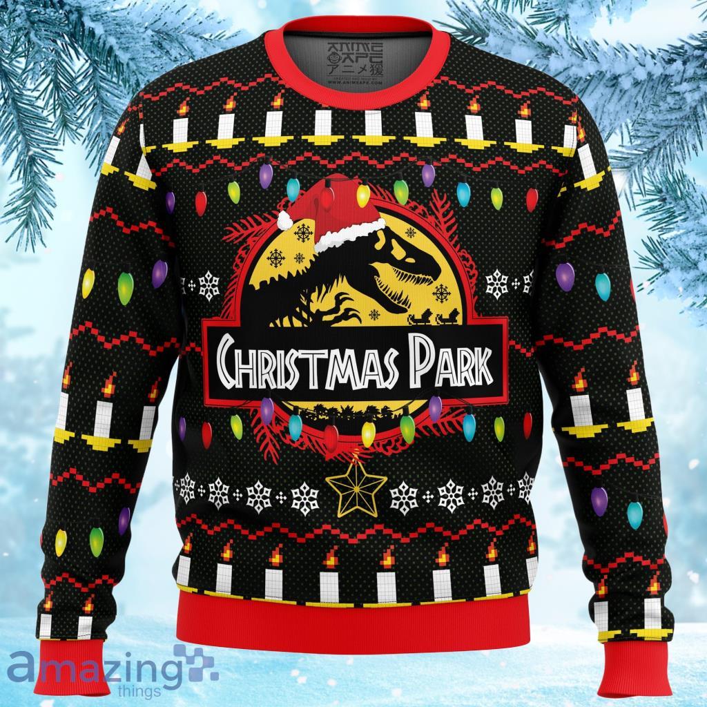 Byg op tør Panda Christmas Park Jurassic Park Ugly Christmas Sweater 3D