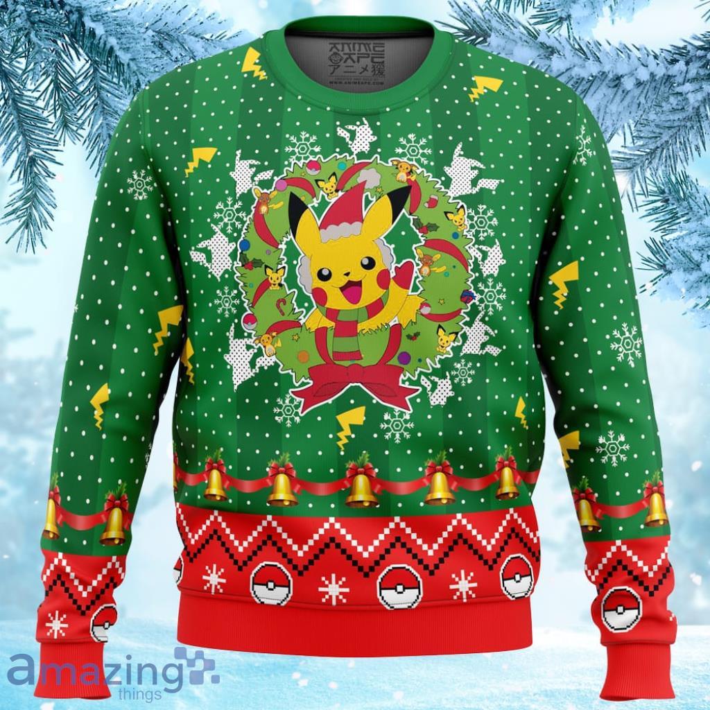 Christmas Pikachu Pokemon Ugly Christmas Sweater 3D - Christmas Pikachu Pokemon Ugly Christmas Sweater