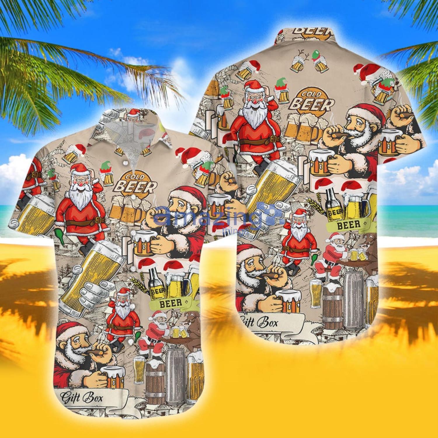 Christmas Santa Tropical Aloha Combo Hawaiian Shirt And Shorts Gift For Summer image Christmas Santa Tropical Aloha Combo Hawaiian Shirt And Shorts Gift For Summer Product Photo 3