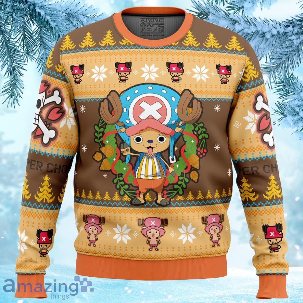 Christmas Tony Chopper One Piece Ugly Christmas Sweater 3D - Christmas Tony Chopper One Piece Ugly Christmas Sweater