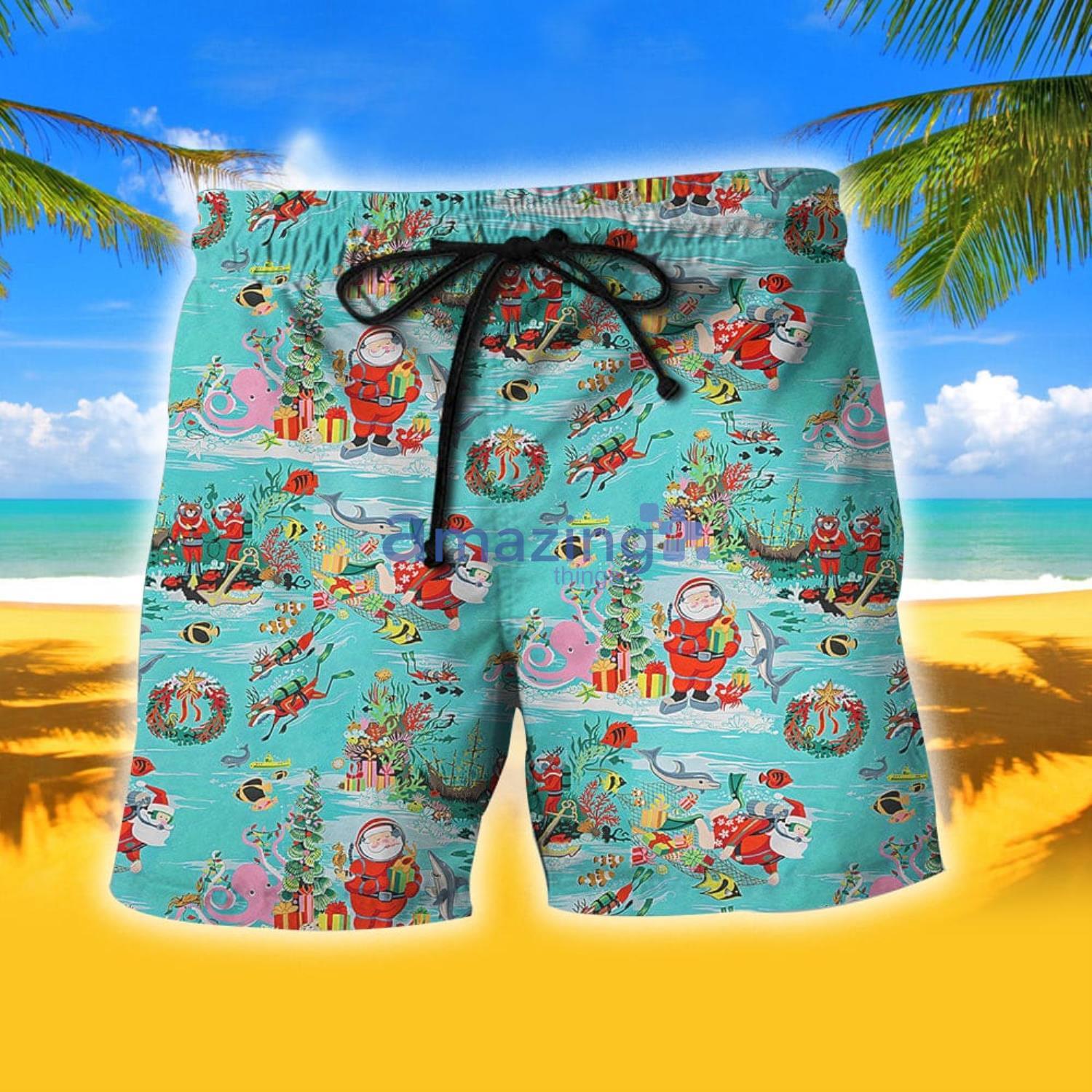 Christmas Tropical Aloha Combo Hawaiian Shirt And Shorts Gift For Summer image Christmas Tropical Aloha Combo Hawaiian Shirt And Shorts Gift For Summer Product Photo 2