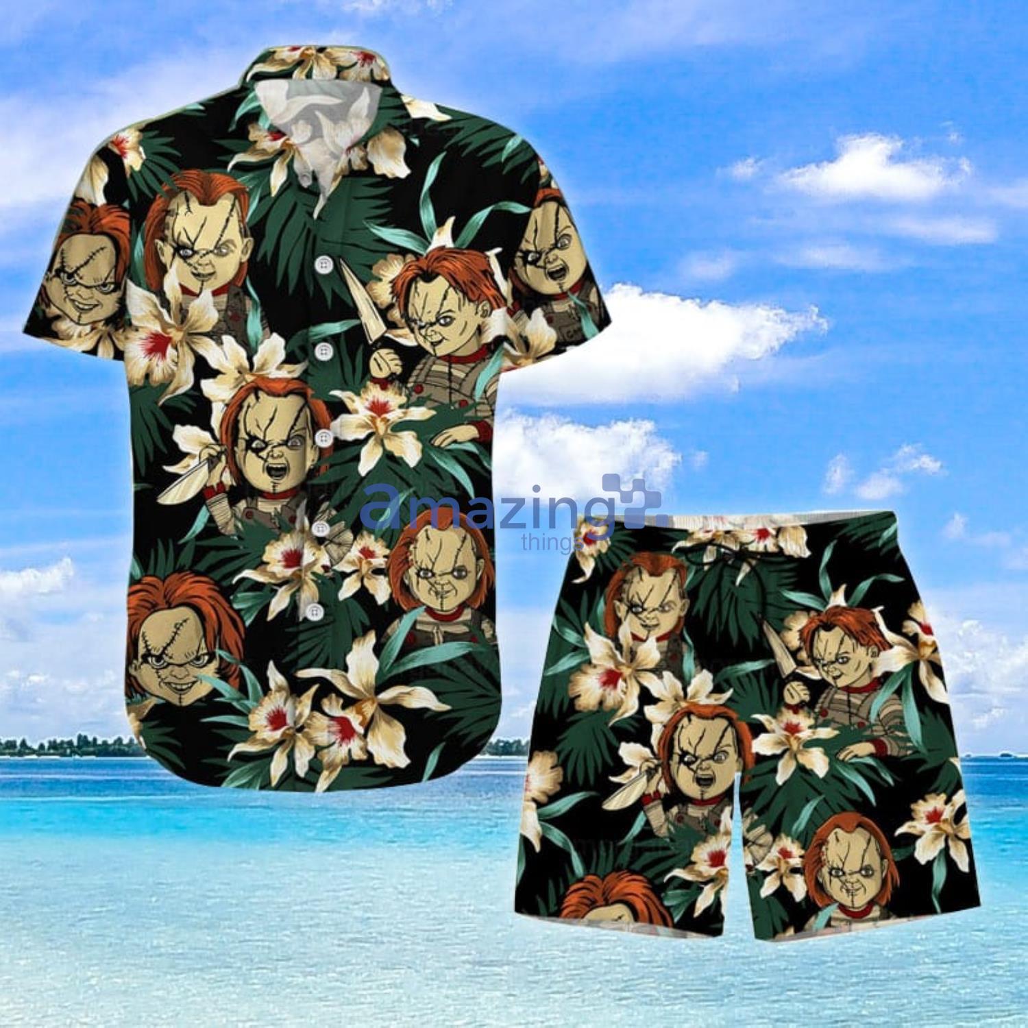 Tampa Bay Buccaneers Mens Hawaiian Outfits 2 Pcs Button Down Shirt Summer  Shorts