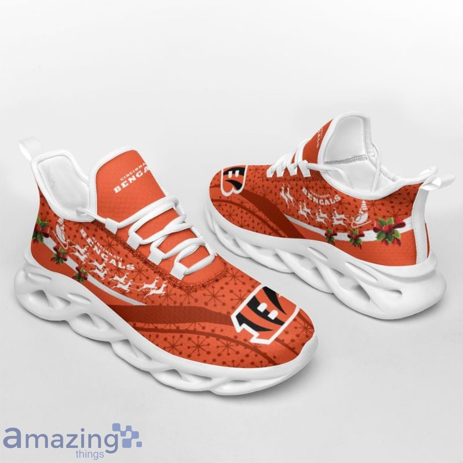 Cincinnati Bengals Christmas Pattern Men And Women Max Soul Shoes Product Photo 1