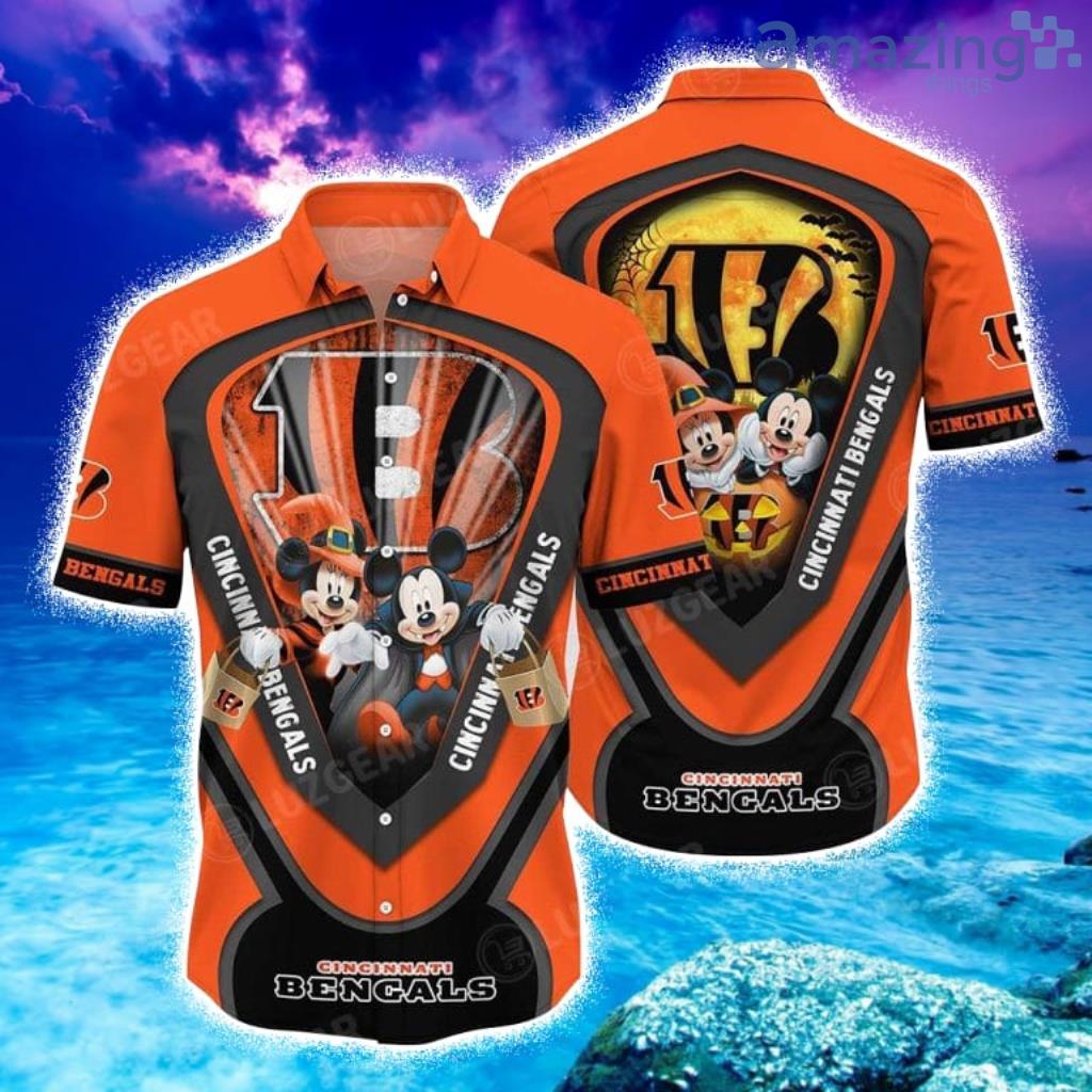 NFL Cincinnati Bengals Mickey Mouse Surfing Hawaiian Shirt - Owl