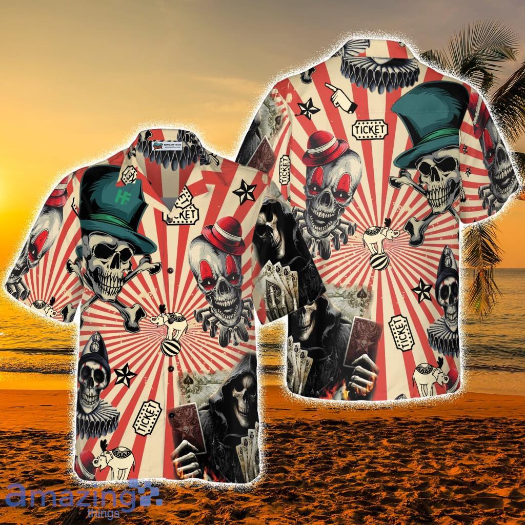 Circus Mysteries With Skull Magicians And Clowns Tropical Hawaiian Shirt - Circus Mysteries With Skull Magicians And Clowns Tropical Hawaiian Shirt Circus Mysteries With Skull Magicians And Clowns Tropical Hawaiian Shirt - Circus Mysteries With Skull Magicians And Clowns Tropical Hawaiian Shirt