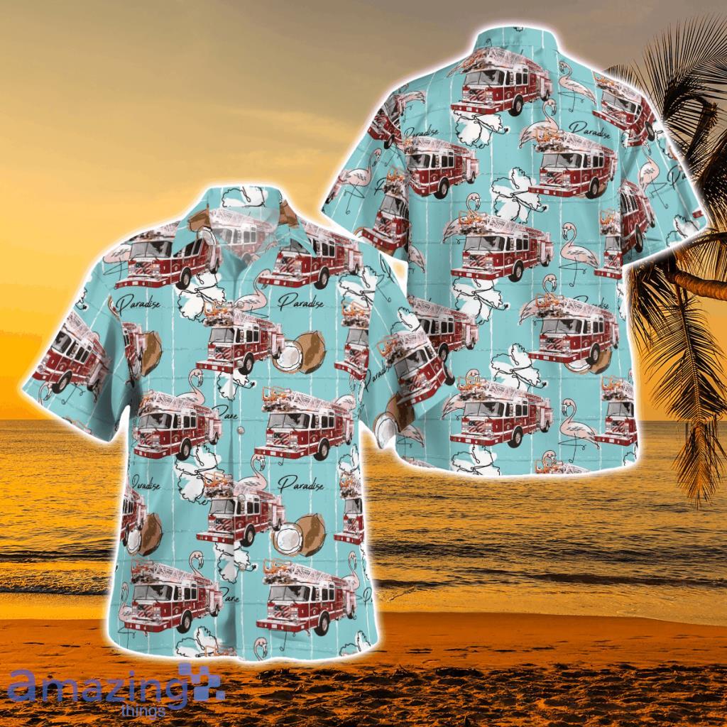 City of Manchester, Nh Fire Department Hawaiian Shirt - City of Manchester, Nh Fire Department Hawaiian Shirt