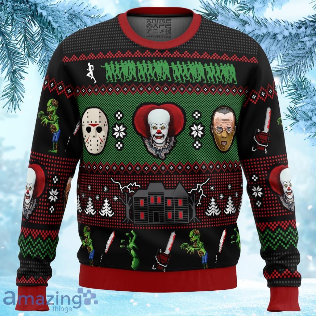 Classic Horror Christmas Ugly Christmas Sweater 3D - Classic Horror Christmas Ugly Christmas Sweater