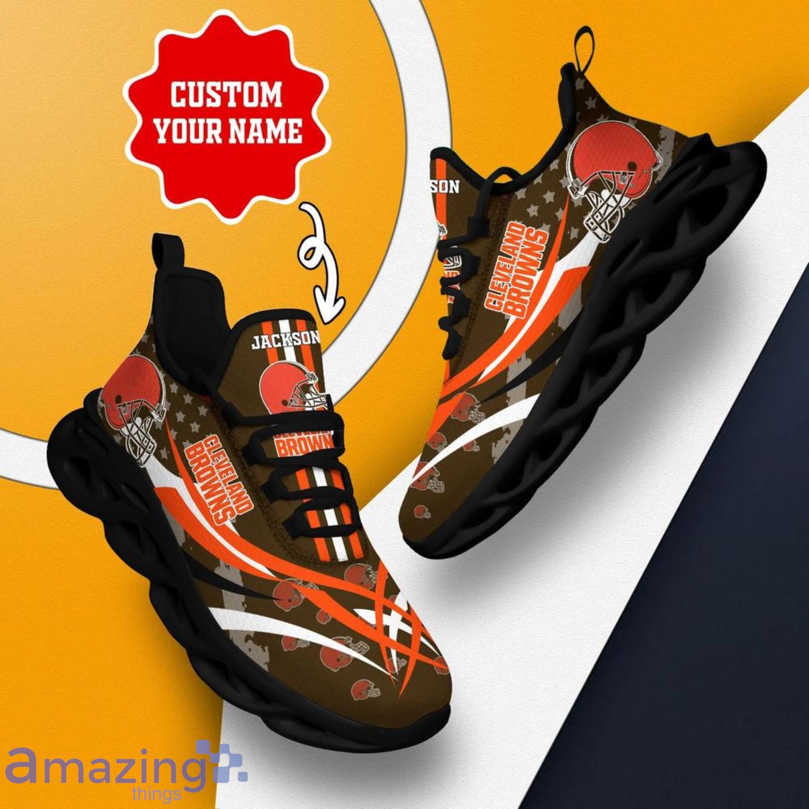 NFL Cleveland Browns Brown Orange Max Soul Running Shoes - T-shirts Low  Price