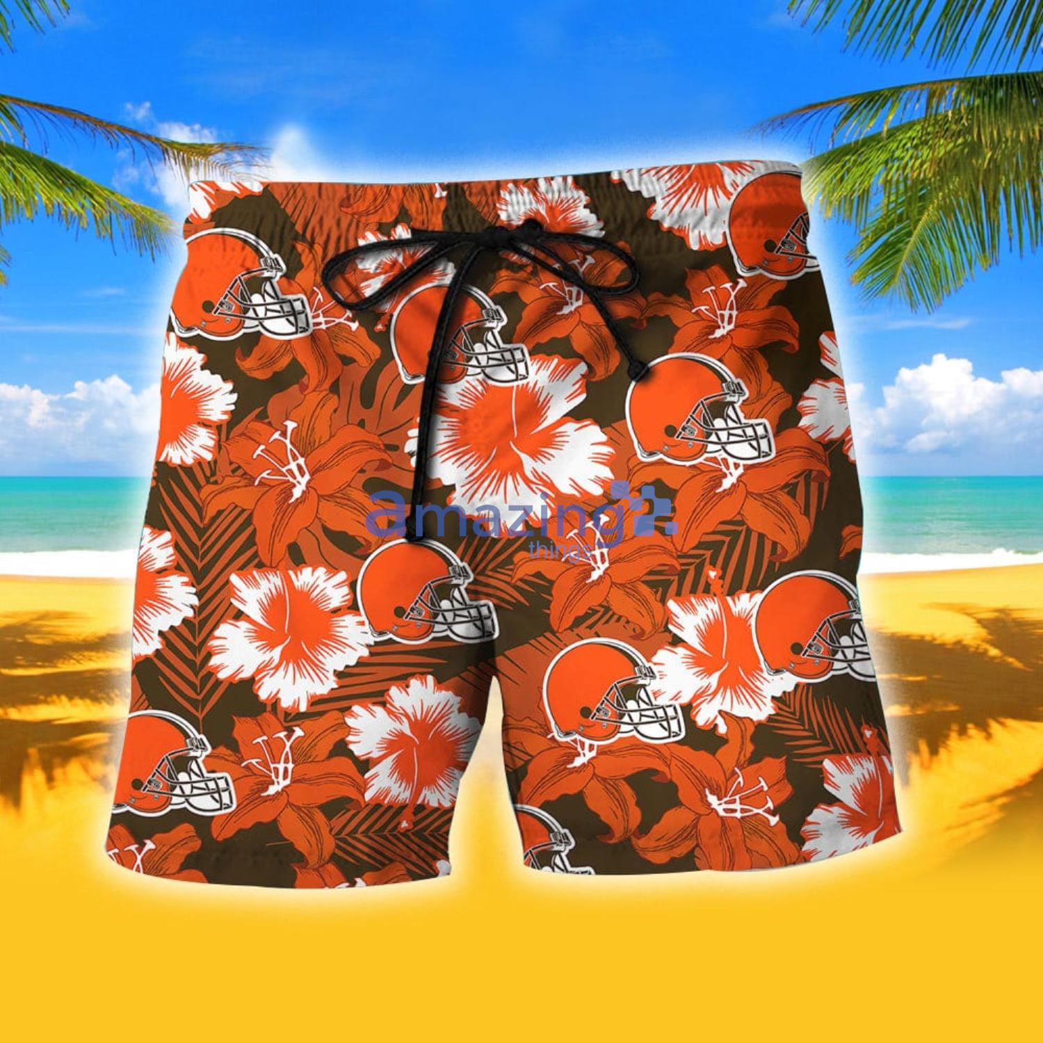 Cleveland Browns NFL Team Palm Tree Summer 2023 Hawaiian Shirt