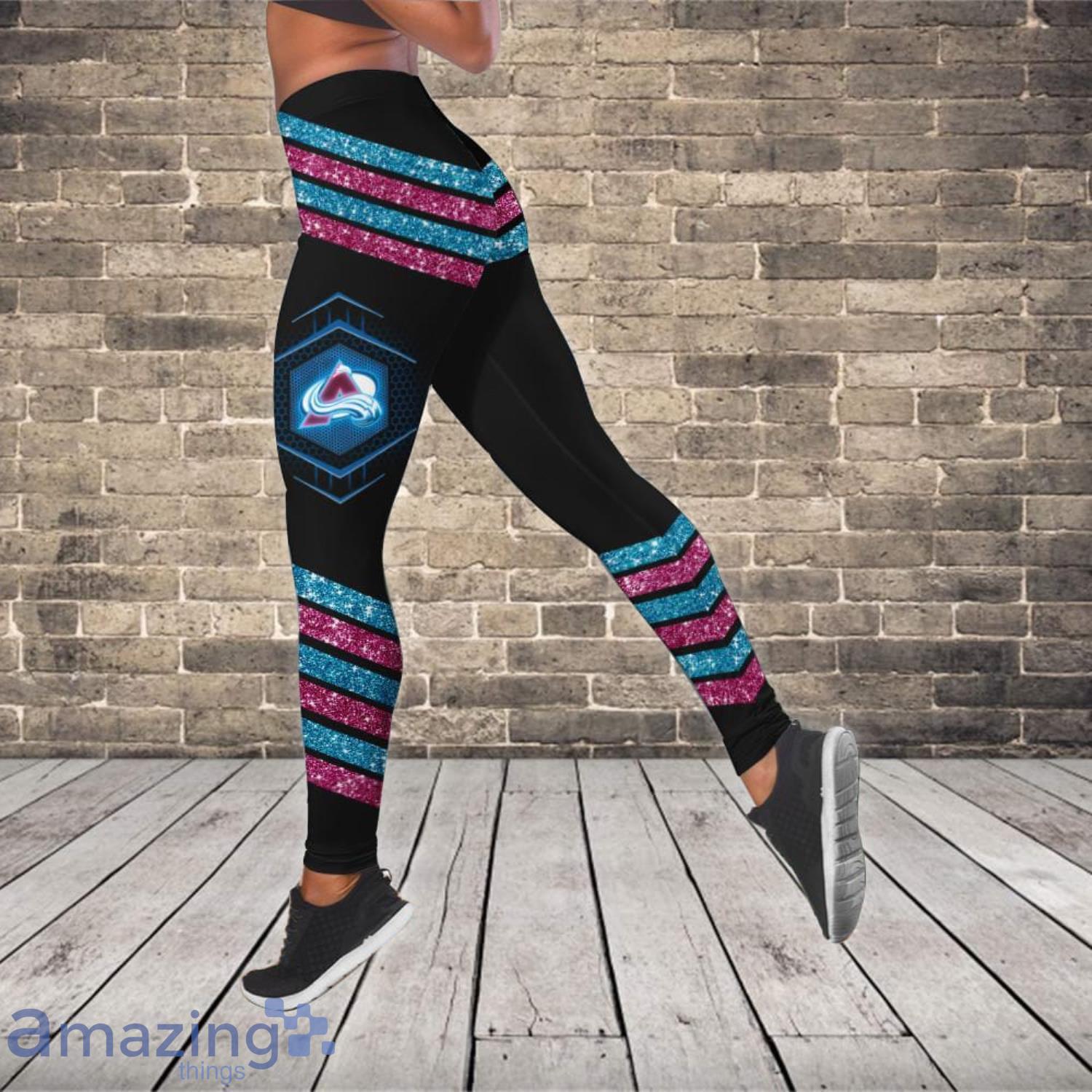 Colorado Avalanche Personalized Name Combo Hollow Tank Top And Leggings For Fans Product Photo 1