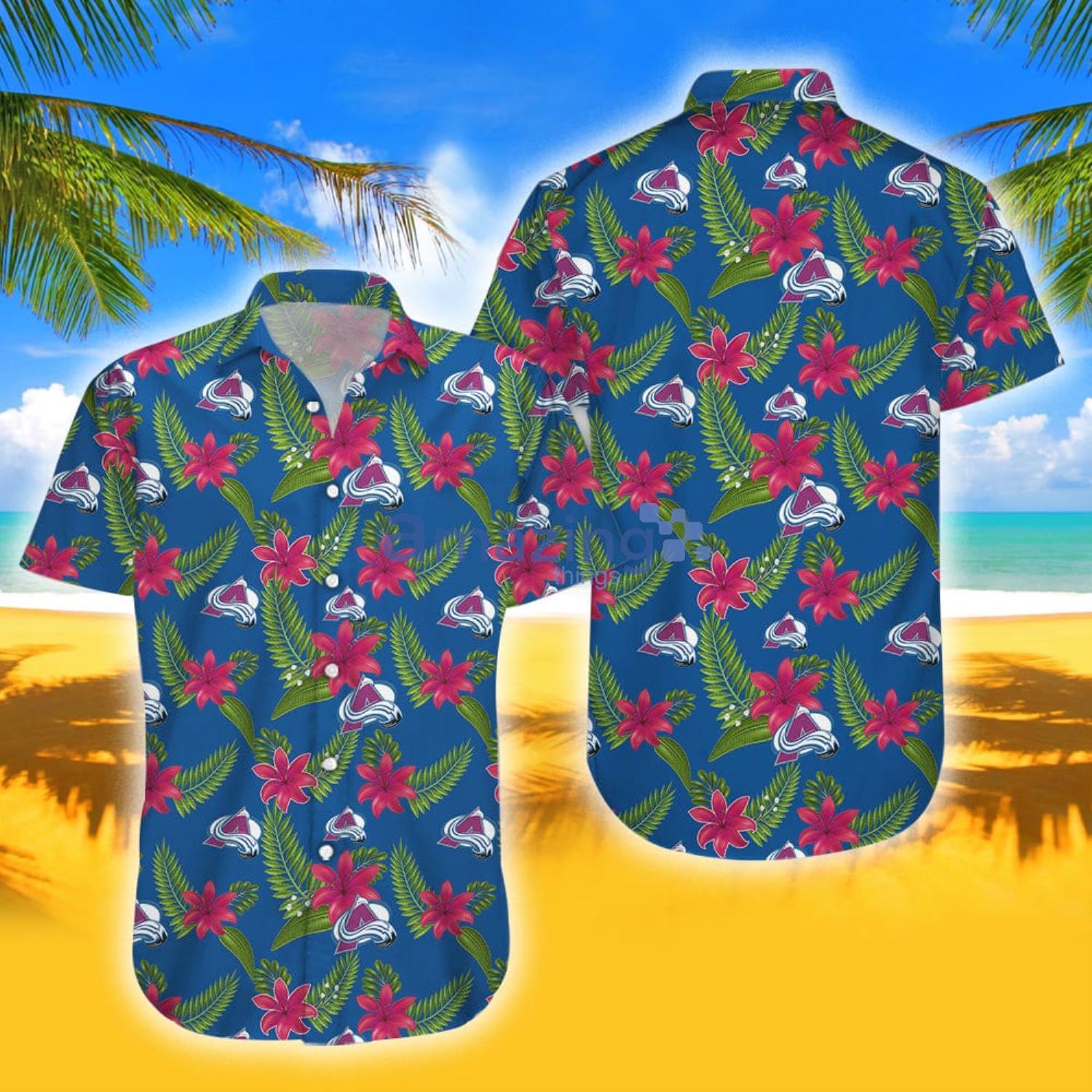 Colorado Avalanche Tropical Aloha Combo Hawaiian Shirt And Shorts Gift For Summer image Colorado Avalanche Tropical Aloha Combo Hawaiian Shirt And Shorts Gift For Summer Product Photo 3
