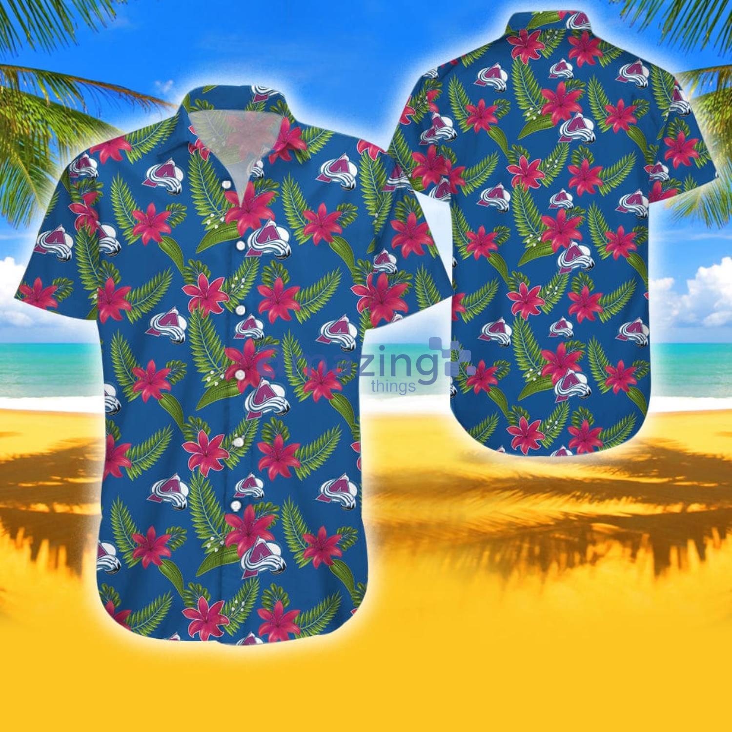 Colorado Avalanche Tropical Aloha Combo Hawaiian Shirt And Shorts Gift For Summer Product Photo 1