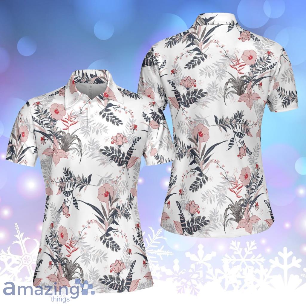 Colorful Floral Pattern Polo Shirt For Women - Colorful Floral Pattern Polo Shirt For Women