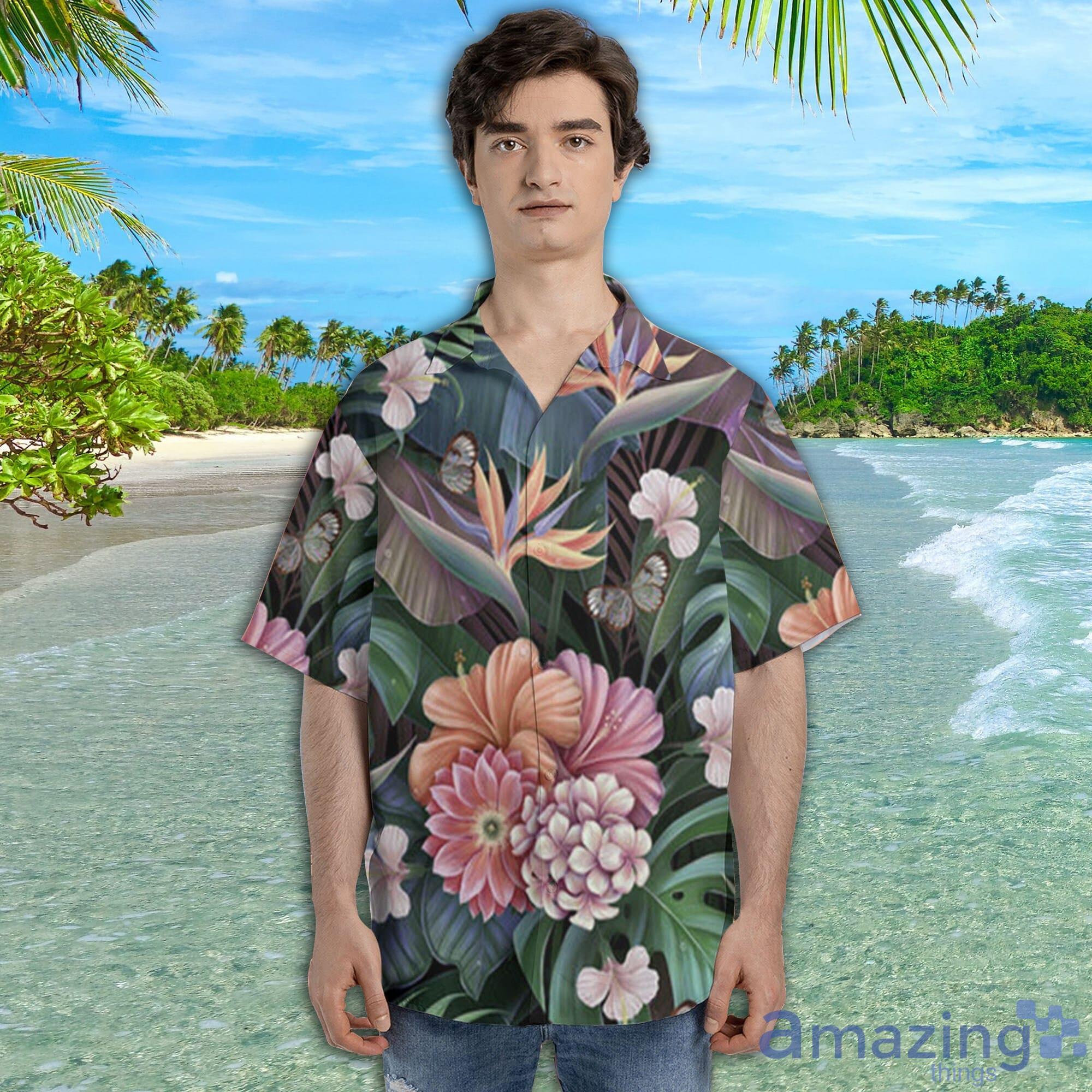 Colorfull Forest Flower Short Sleeve AOP Hawaiian Shirt For Summer image Colorfull Forest Flower Short Sleeve AOP Hawaiian Shirt For Summer Product Photo 4