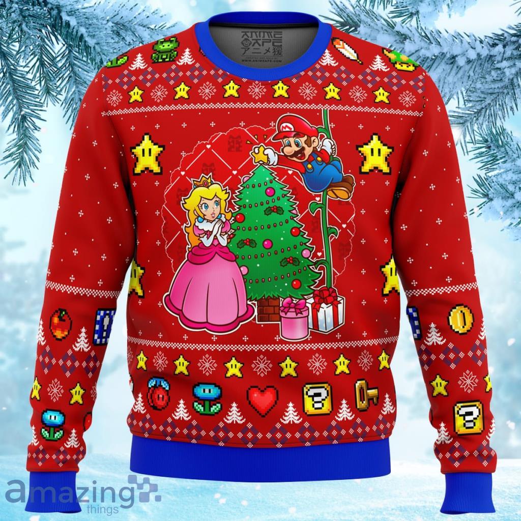 Come And See The Christmas Tree Super Mario Ugly Christmas Sweater 3D - Come and See the Christmas Tree Super Mario Ugly Christmas Sweater