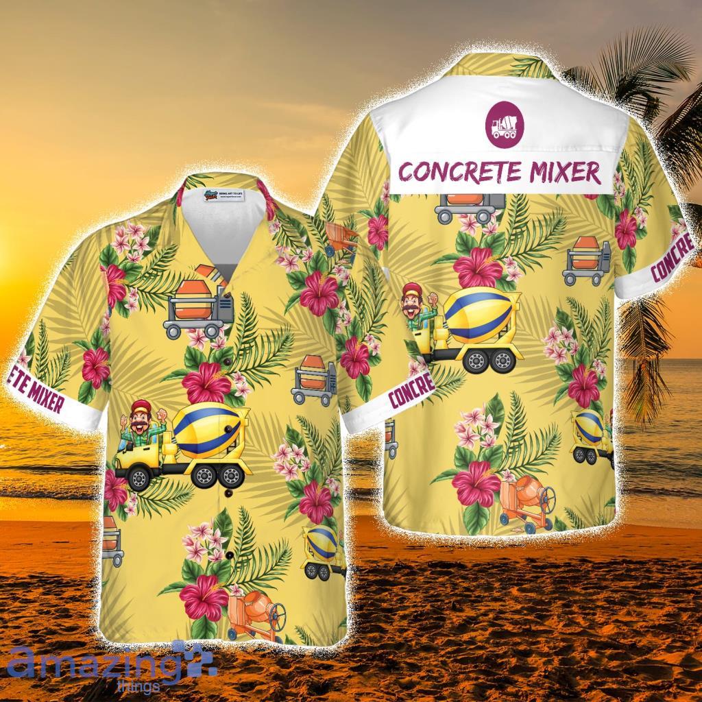 Concrete Mixer Tropical Hawaiian Shirt - Concrete Mixer Tropical Hawaiian Shirt Concrete Mixer Tropical Hawaiian Shirt - Concrete Mixer Tropical Hawaiian Shirt