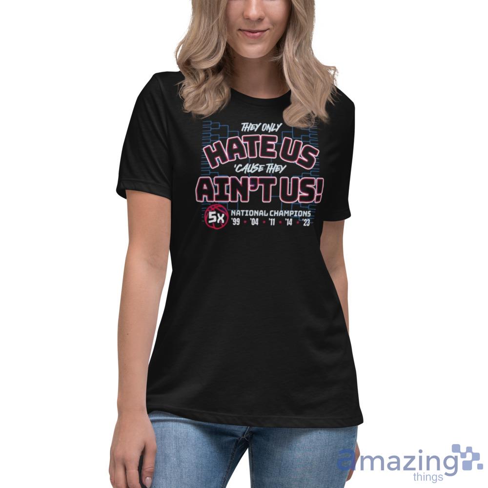 Connecticut Huskies They Only Hate Us'cause They Ain’t Us Shirt For Men And Women image Connecticut Huskies They Only Hate Uscause They Ain’t Us Shirt For Men And Women - Womens Relaxed Short Sleeve Jersey Tee