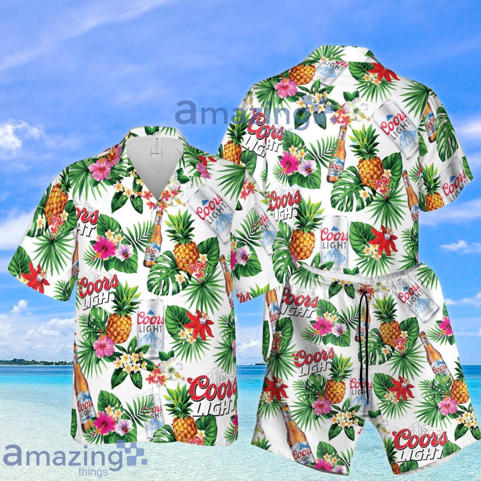 Coors Light Beach Pineapple Summer Set Hawaiian Shirt And Shorts Product Photo 1