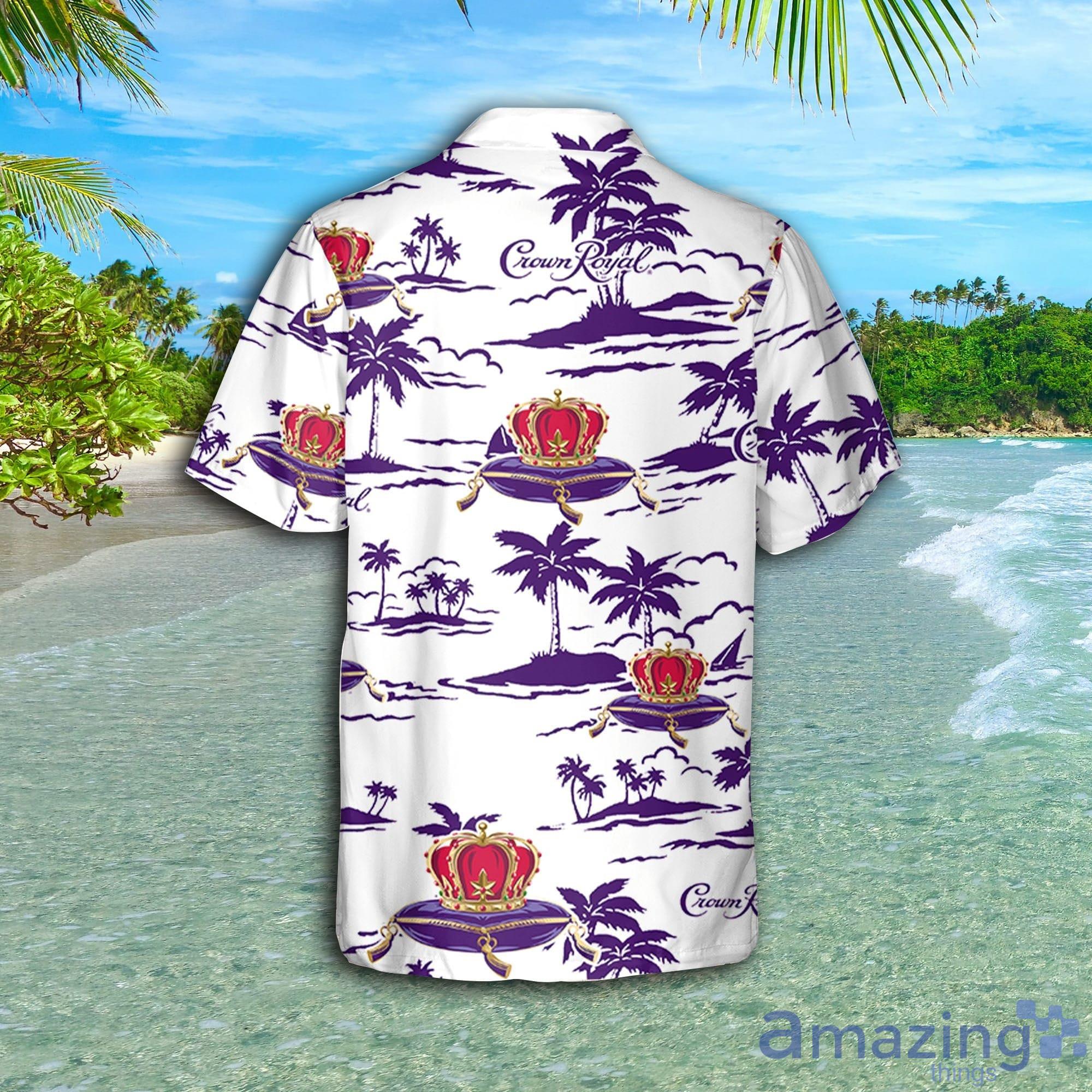 Crown Royal Whiskey Hawaiian Beach Short Sleeve AOP Hawaiian Shirt For Summer image Crown Royal Whiskey Hawaiian Beach Short Sleeve AOP Hawaiian Shirt For Summer Product Photo 3