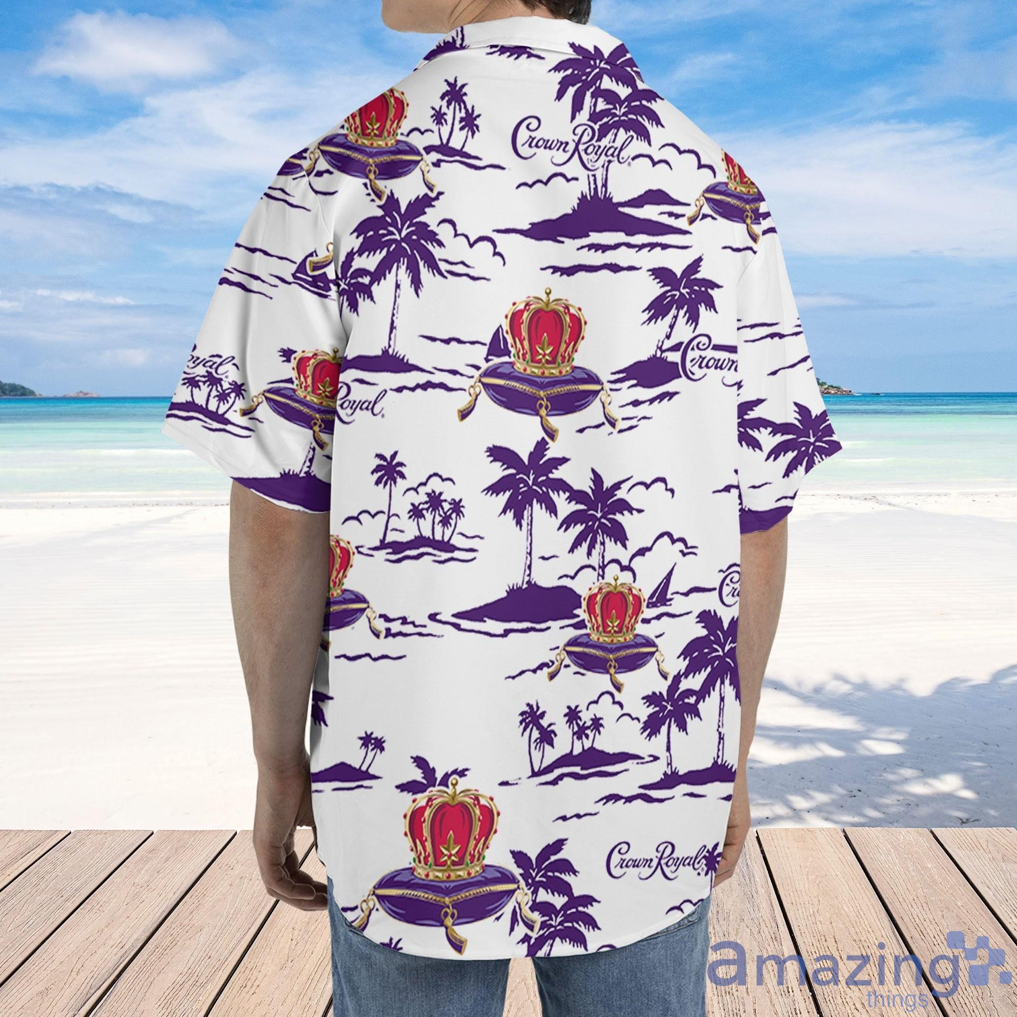 Crown Royal Whiskey Hawaiian Beach Short Sleeve AOP Hawaiian Shirt For Summer image Crown Royal Whiskey Hawaiian Beach Short Sleeve AOP Hawaiian Shirt For Summer Product Photo 5