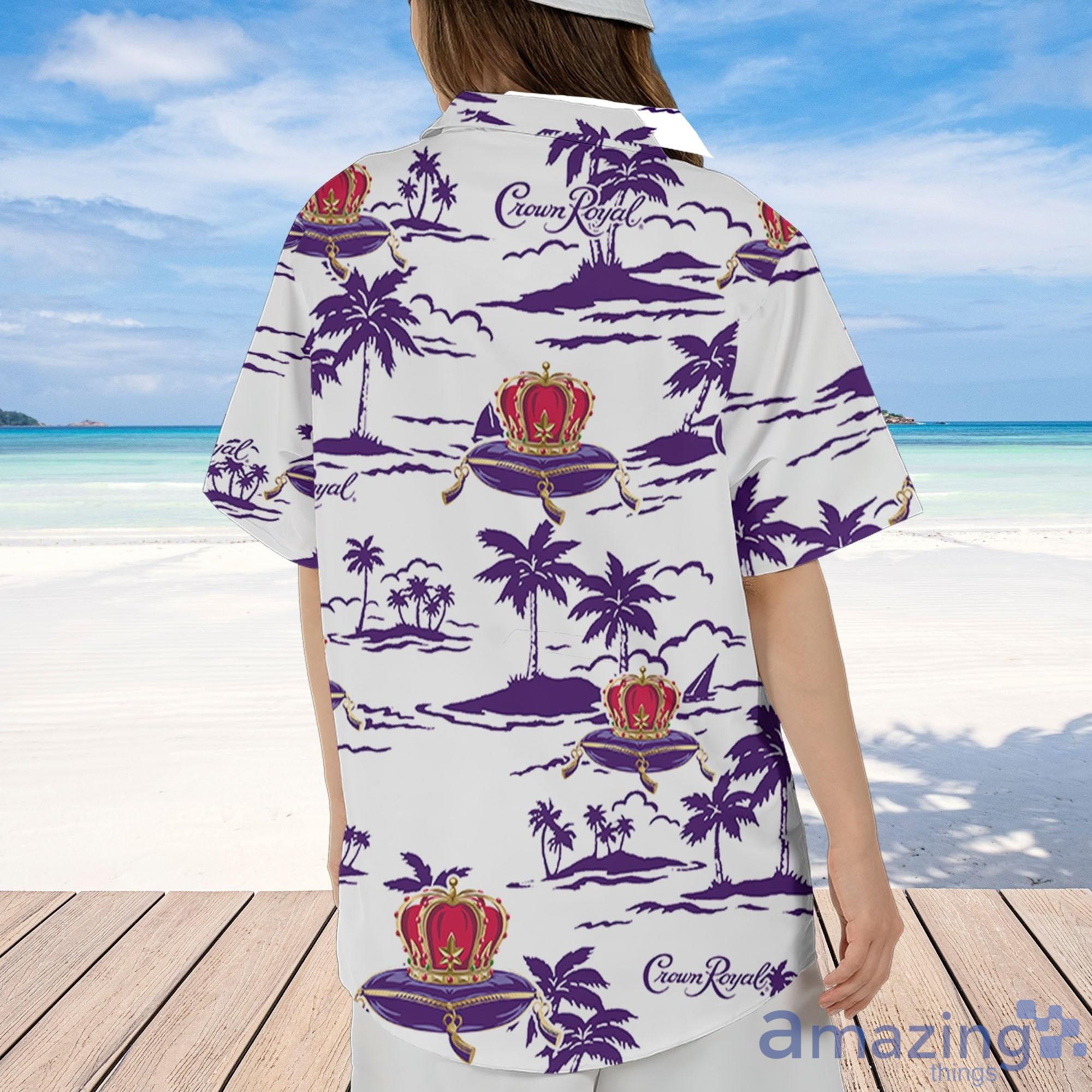 Crown Royal Whiskey Hawaiian Beach Short Sleeve AOP Hawaiian Shirt For Summer image Crown Royal Whiskey Hawaiian Beach Short Sleeve AOP Hawaiian Shirt For Summer Product Photo 7