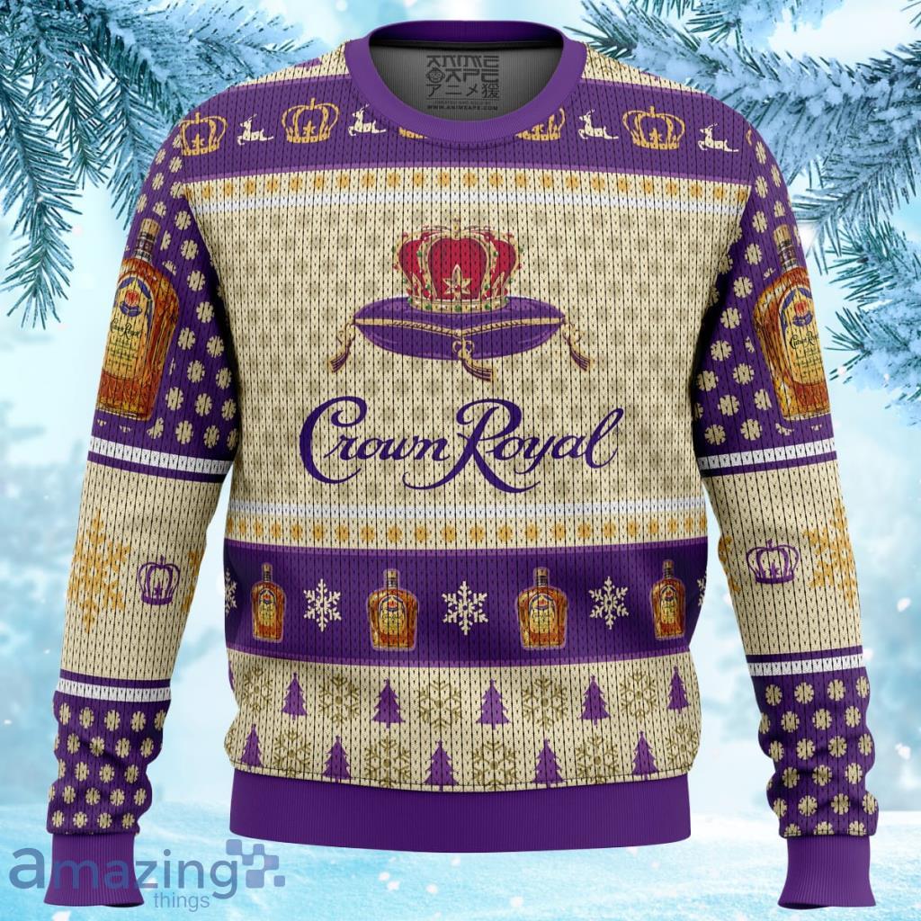 Crown Royal Whiskey Ugly Christmas Sweater 3D - Crown Royal Whiskey Ugly Christmas Sweater