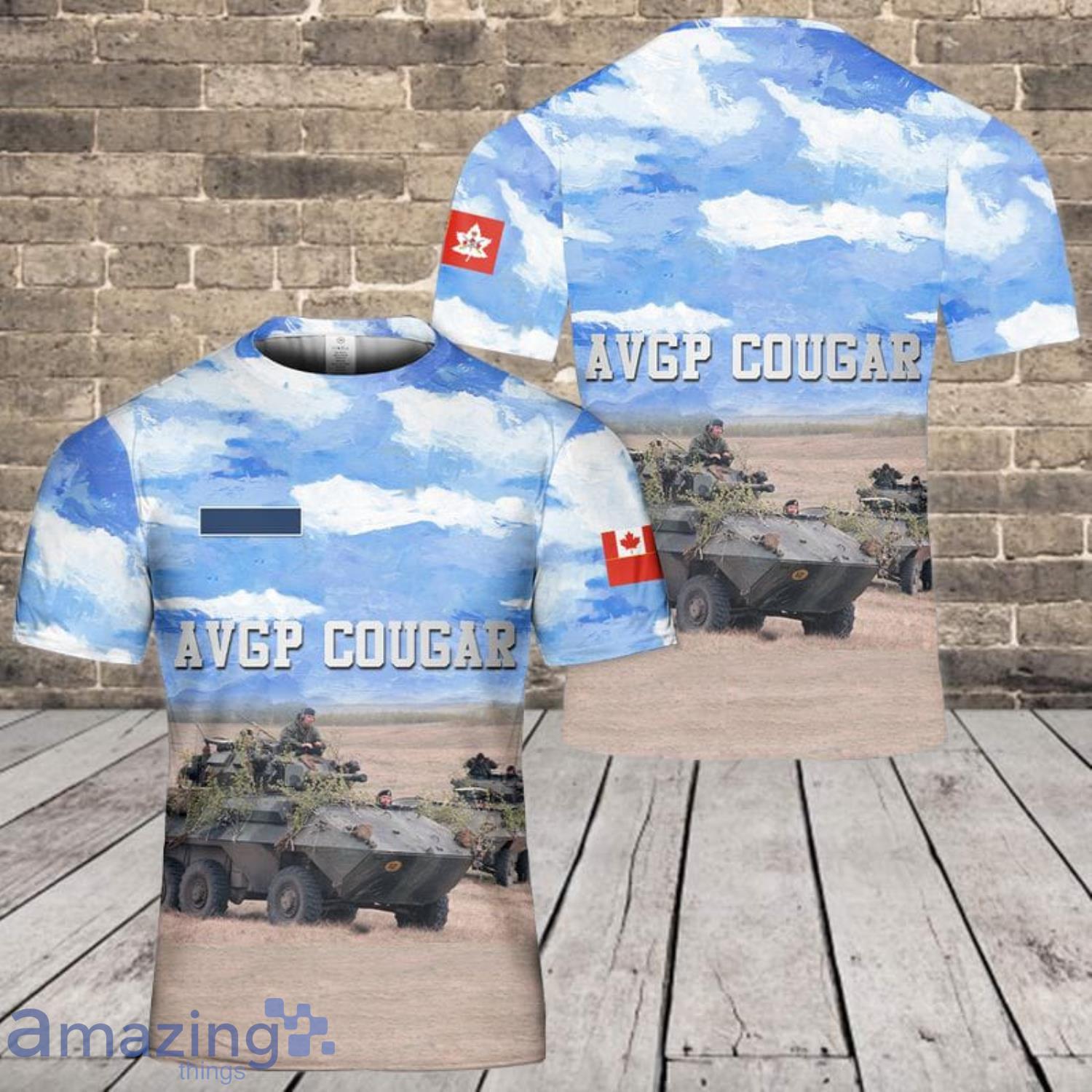 Custom Name Canadian Army AVGP Cougar 3D T-Shirt Product Photo 1 Custom Name Canadian Army AVGP Cougar 3D T-Shirt Product Photo 1