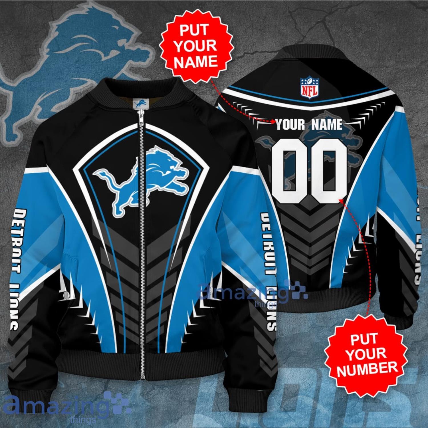 Detroit Lions Black Football NFL Leather Jacket