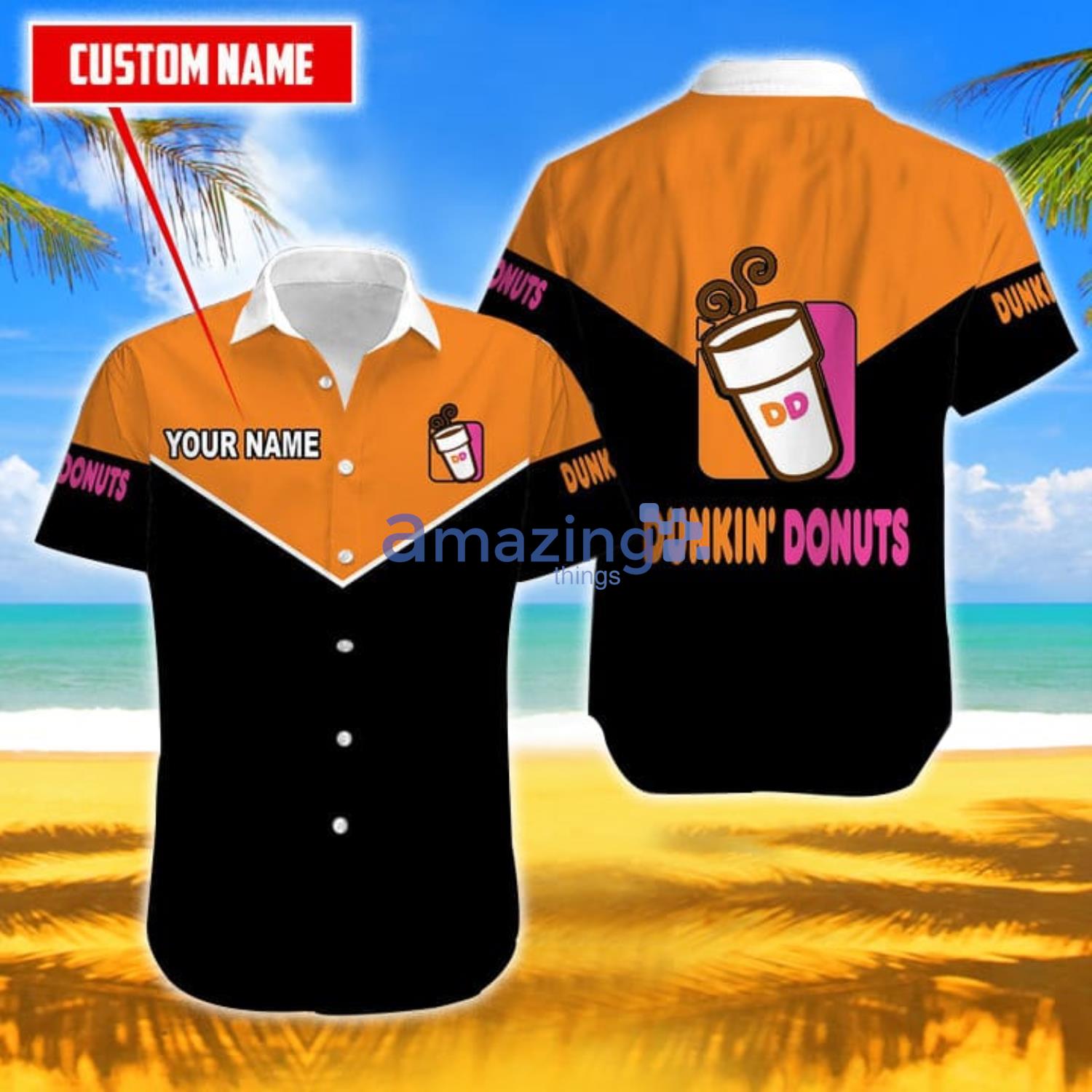 Custom Name Dunkin’ Donuts Hawaiian Shirt Product Photo 1 Custom Name Dunkin’ Donuts Hawaiian Shirt Product Photo 1