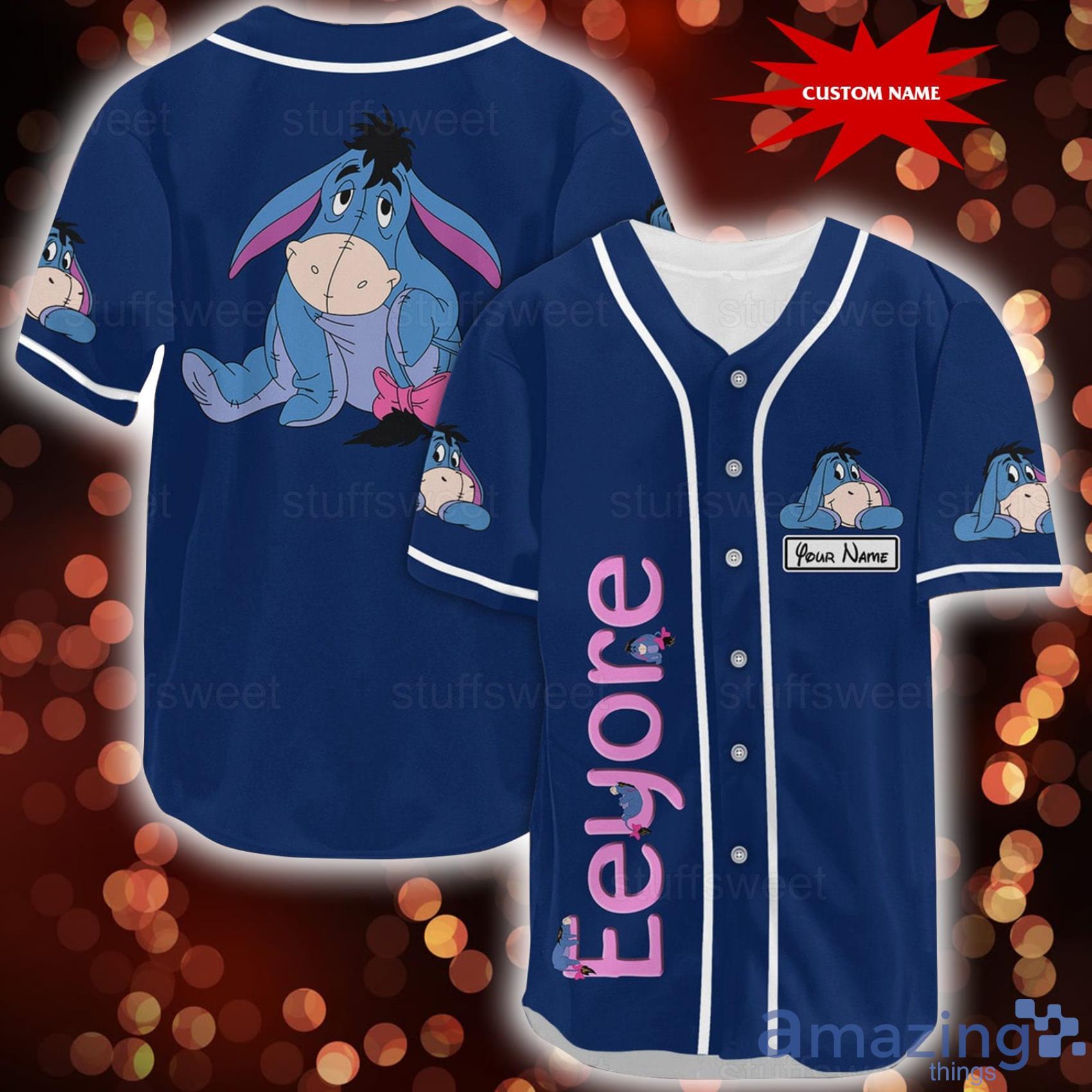 Custom Name Jersey Disney Stitch Baseball Jersey Men Women Tops