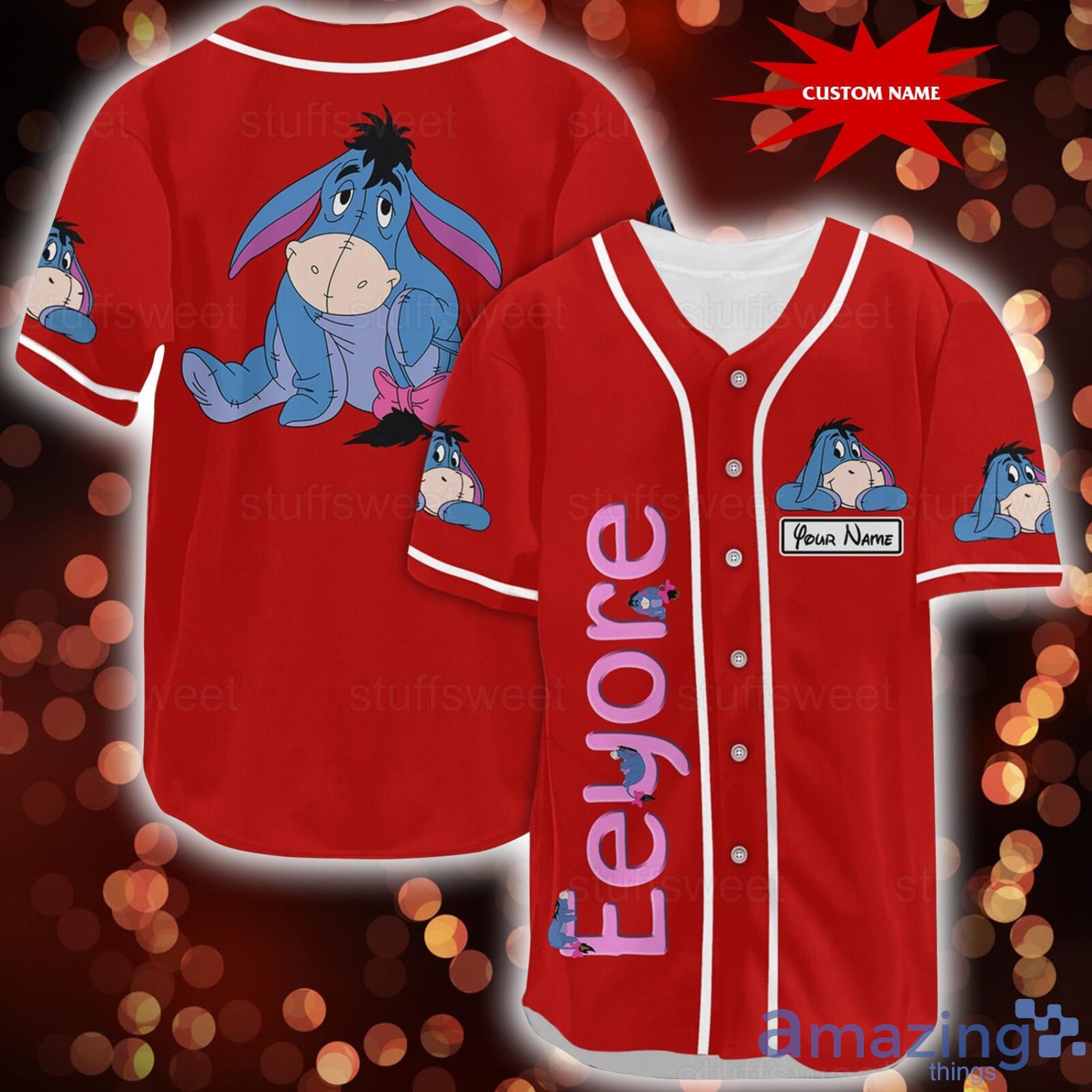 Custom Name Eeyore Baseball Jersey