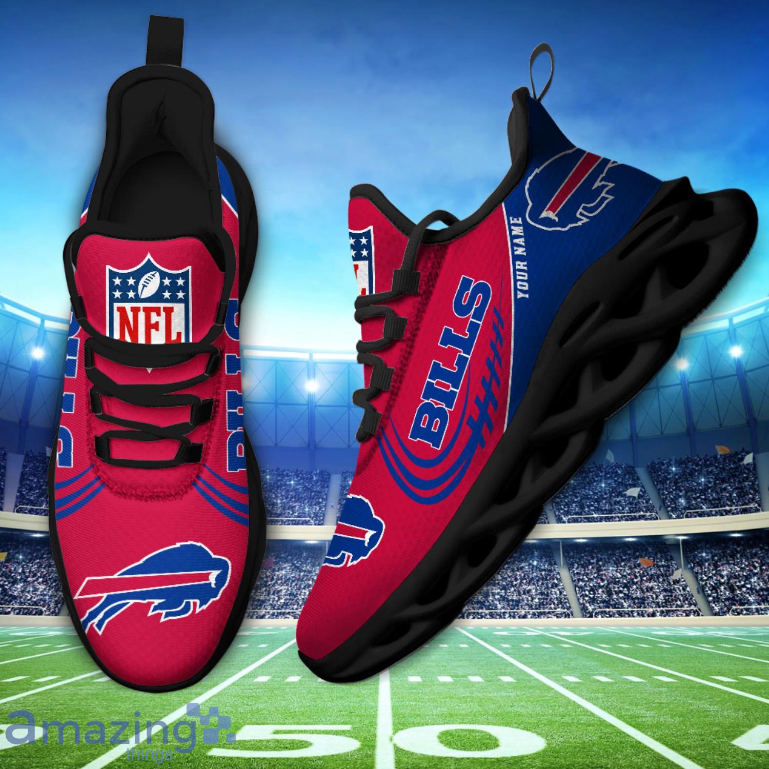 Custom Name For Fans Buffalo Bills Max Soul Shoes Running Sneakers