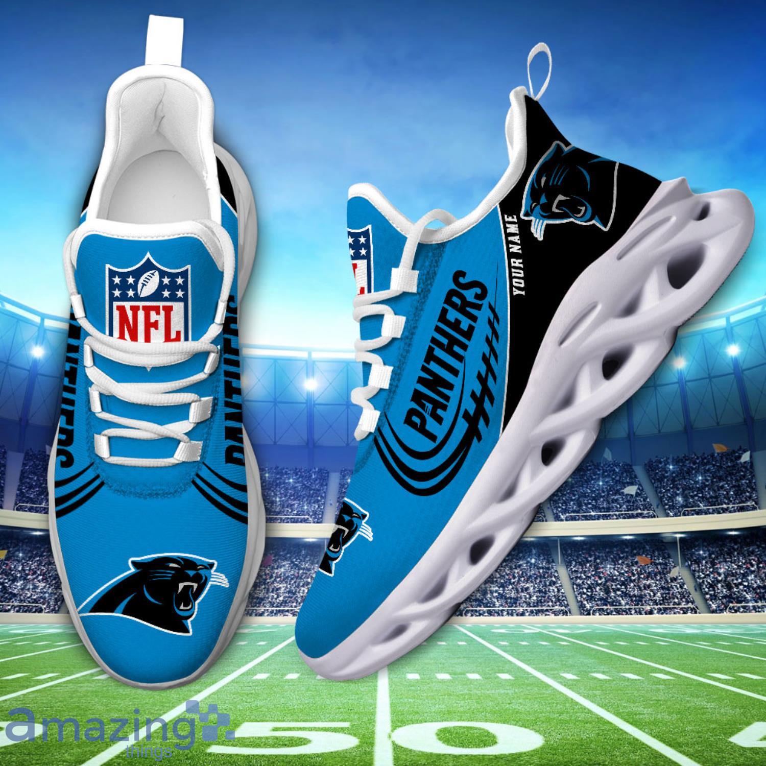 Custom Name For Fans Carolina Panthers Max Soul Shoes Running Sneakers image Custom Name For Fans Carolina Panthers Max Soul Shoes Running Sneakers Product Photo 4