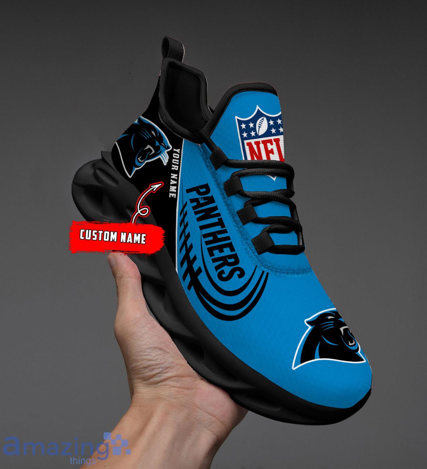 Custom Name For Fans Carolina Panthers Max Soul Shoes Running Sneakers image Custom Name For Fans Carolina Panthers Max Soul Shoes Running Sneakers Product Photo 6