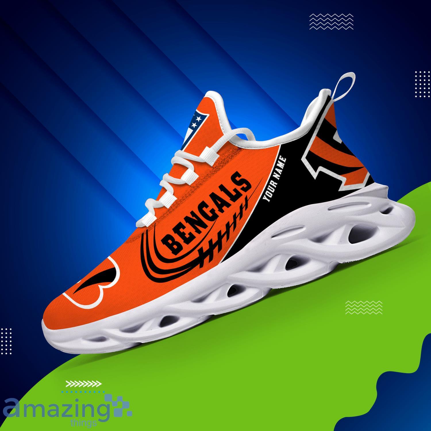 Custom Name For Fans Cincinnati Bengals Max Soul Shoes Running Sneakers image Custom Name For Fans Cincinnati Bengals Max Soul Shoes Running Sneakers Product Photo 2