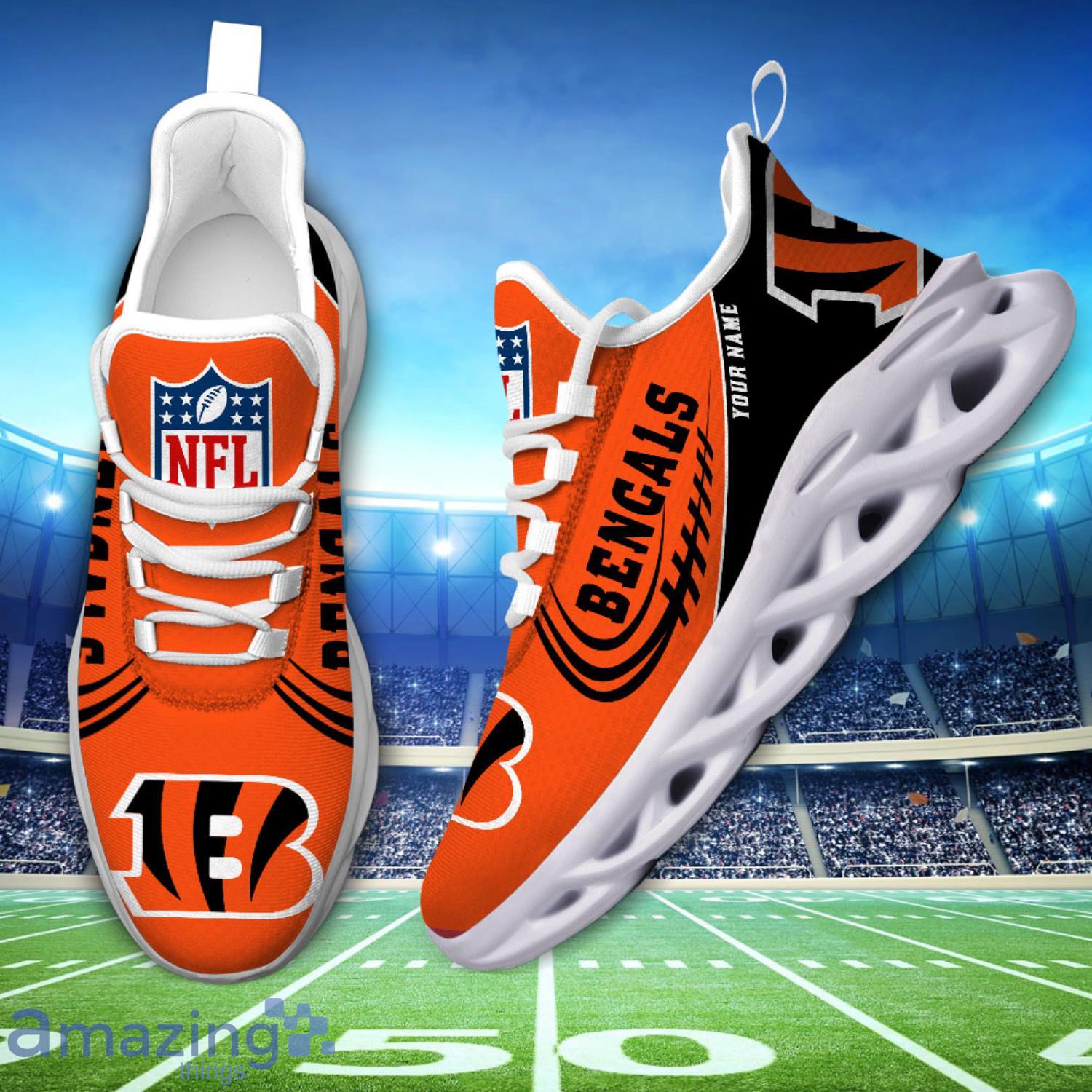 Custom Name For Fans Cincinnati Bengals Max Soul Shoes Running Sneakers image Custom Name For Fans Cincinnati Bengals Max Soul Shoes Running Sneakers Product Photo 4