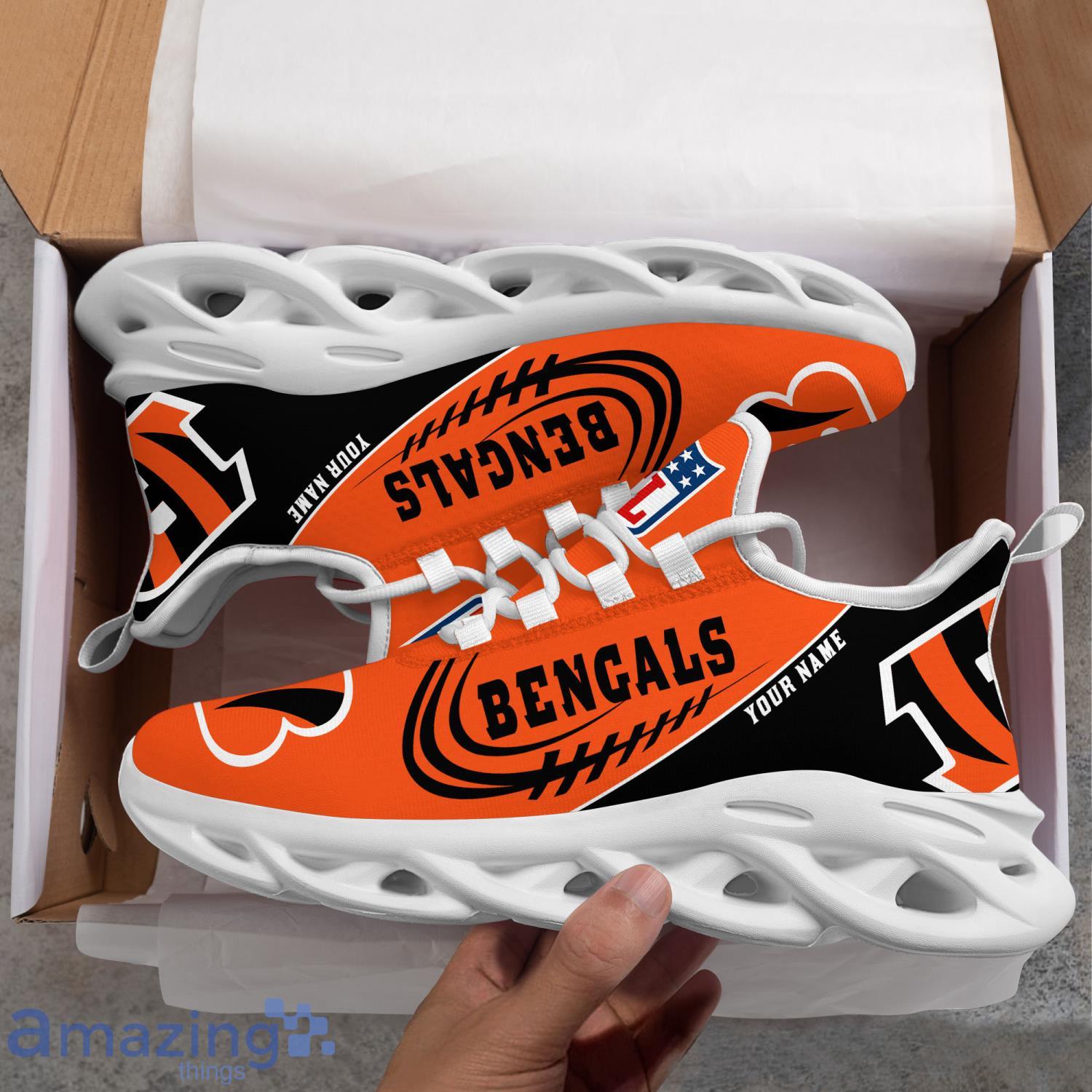 Custom Name For Fans Cincinnati Bengals Max Soul Shoes Running Sneakers image Custom Name For Fans Cincinnati Bengals Max Soul Shoes Running Sneakers Product Photo 6