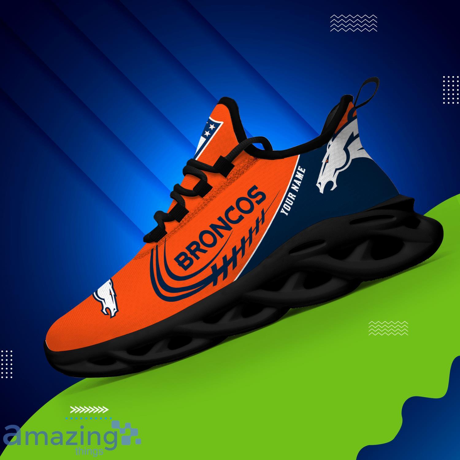 Custom Name For Fans Denver Broncos Max Soul Shoes Running Sneakers Product Photo 1