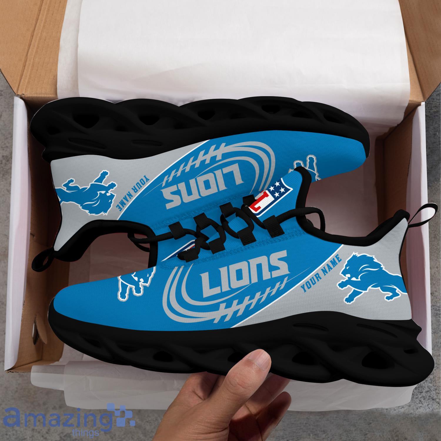 Custom Name For Fans Detroit Lions Max Soul Shoes Running Sneakers image Custom Name For Fans Detroit Lions Max Soul Shoes Running Sneakers Product Photo 5