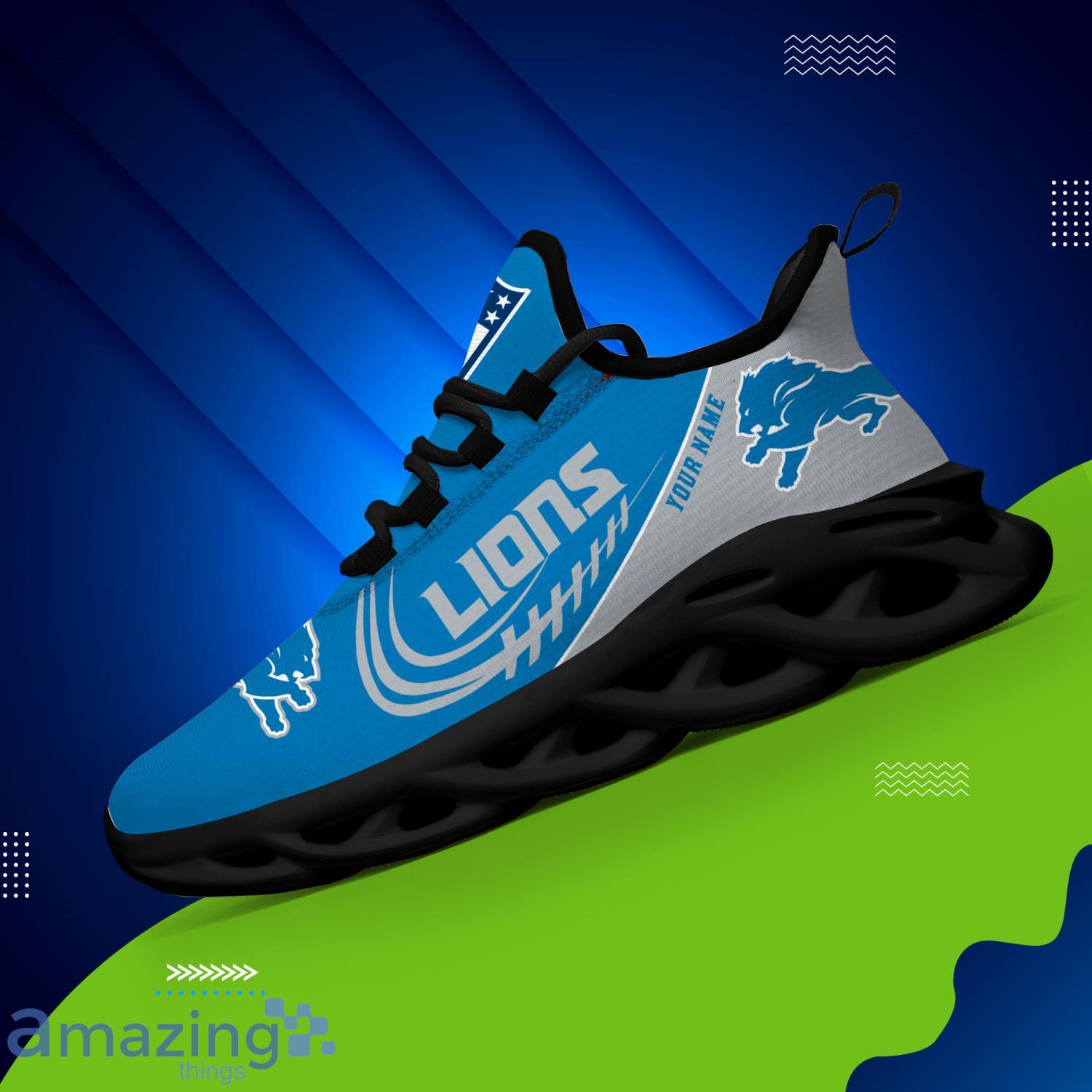 Custom Name For Fans Detroit Lions Max Soul Shoes Running Sneakers Product Photo 1