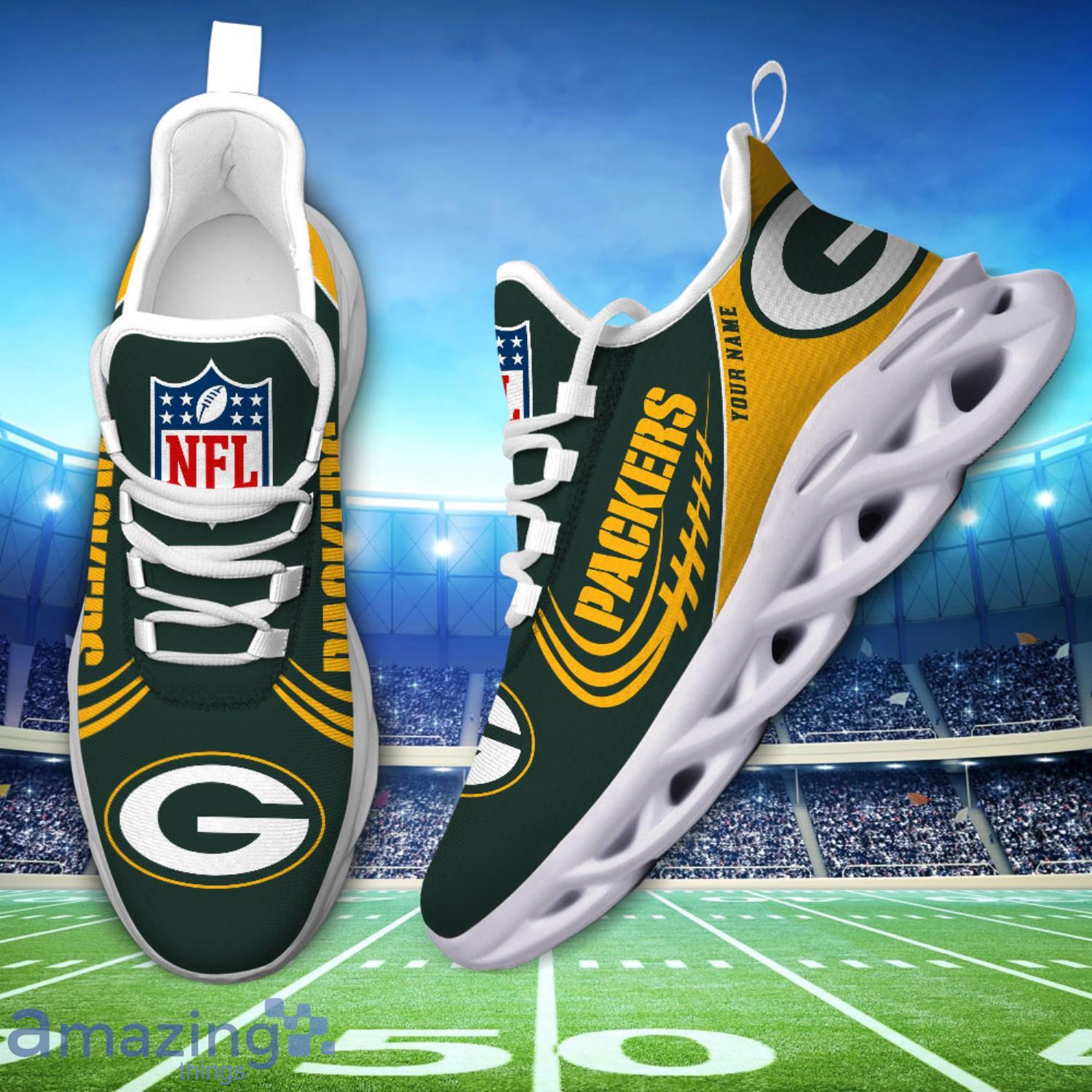 Custom Name For Fans Green Bay Packers Max Soul Shoes Running Sneakers image Custom Name For Fans Green Bay Packers Max Soul Shoes Running Sneakers Product Photo 4