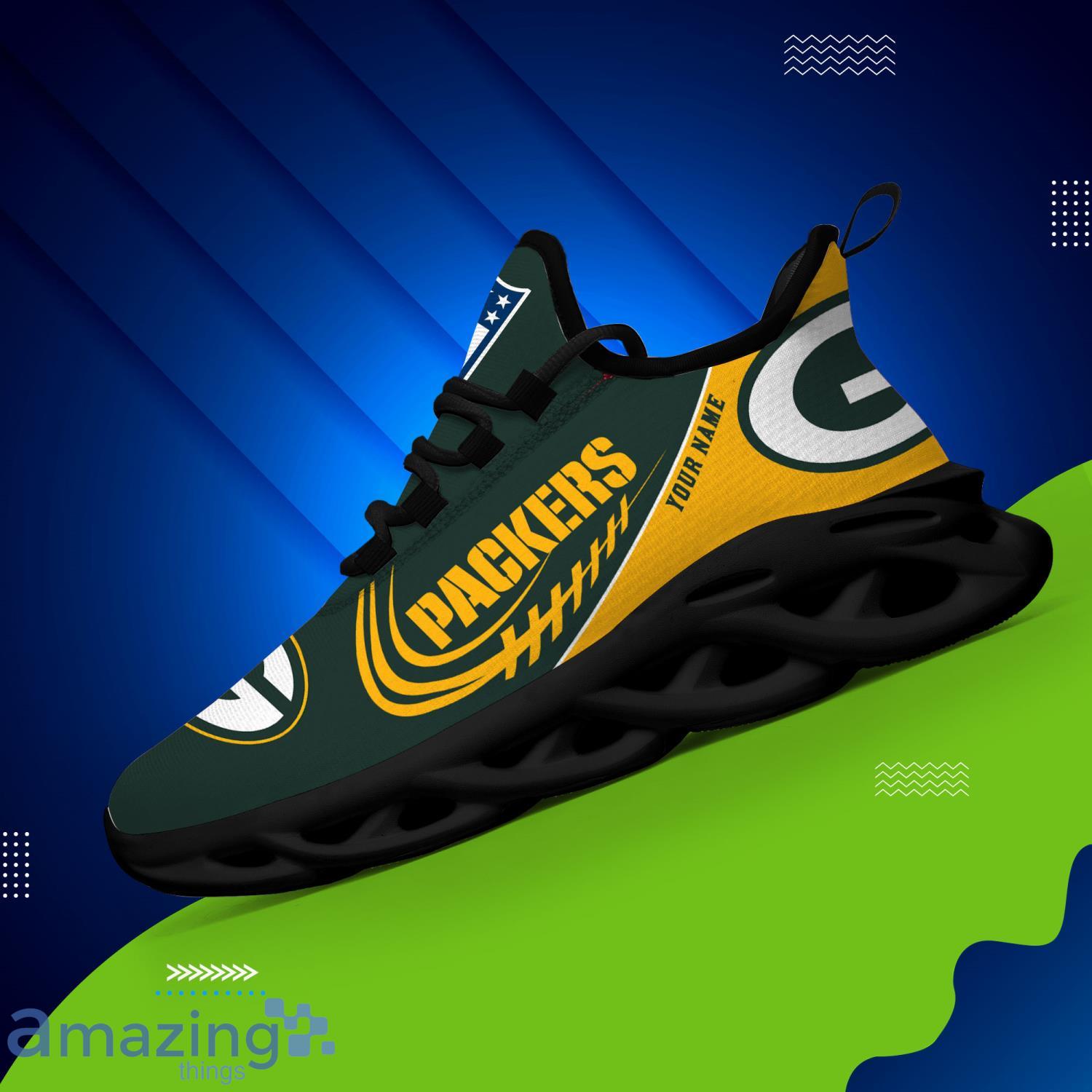 Custom Name For Fans Green Bay Packers Max Soul Shoes Running Sneakers Product Photo 1