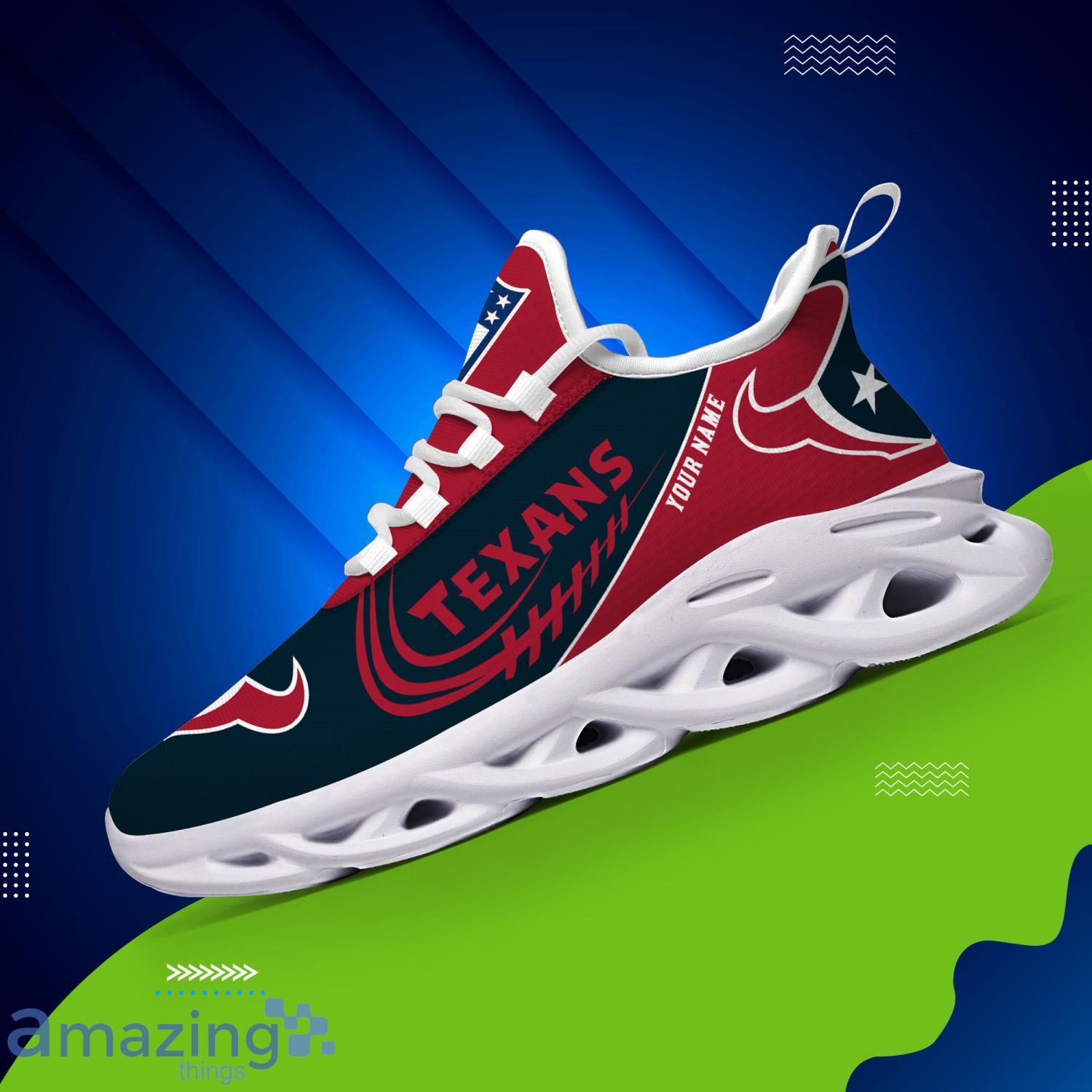 Custom Name For Fans Houston Texans Max Soul Shoes Running Sneakers image Custom Name For Fans Houston Texans Max Soul Shoes Running Sneakers Product Photo 2